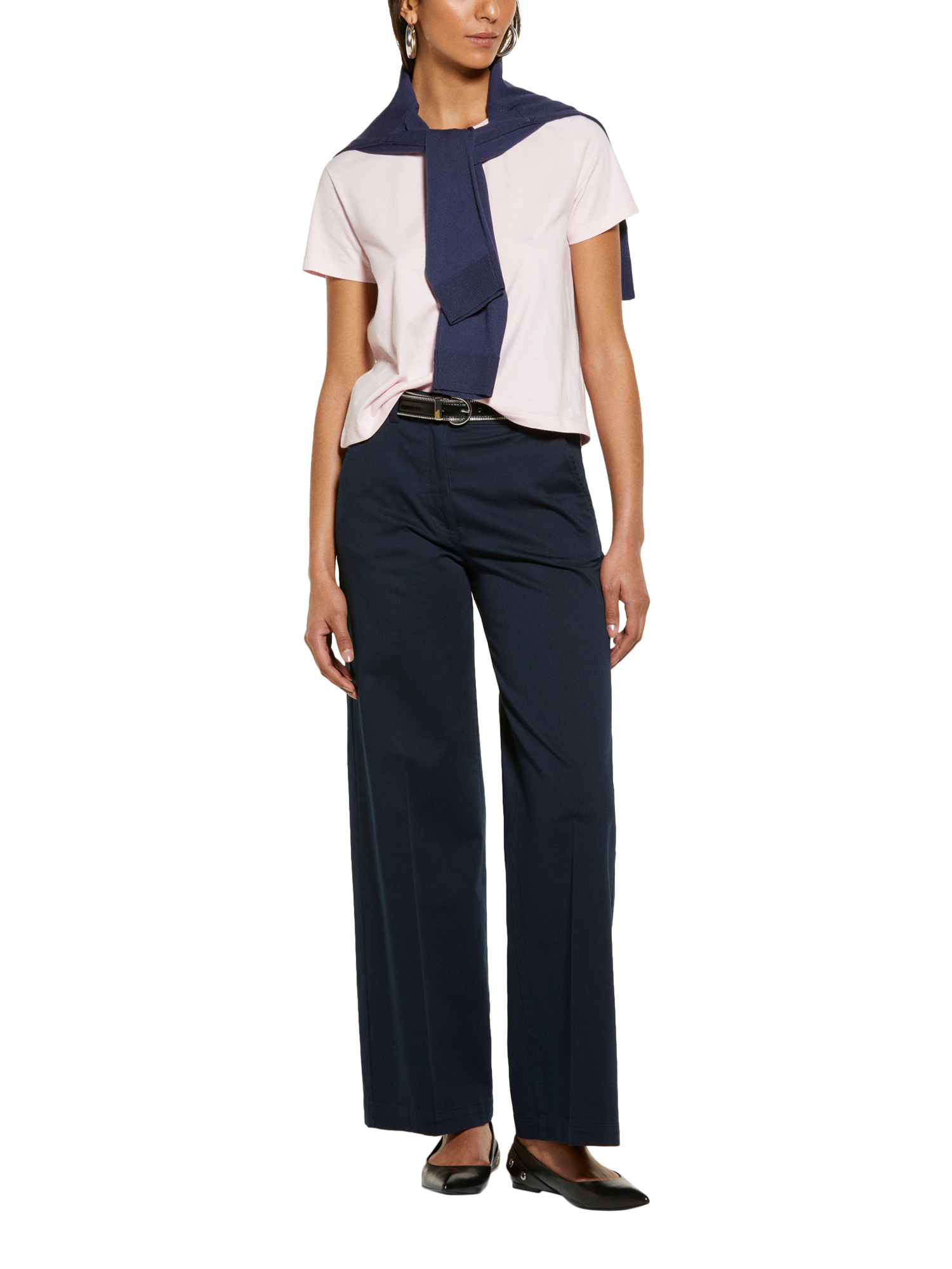 Product image 3 of 5, which shows SISLEY Boxy Fit Pure Organic Cotton T-Shirt, Pink, S