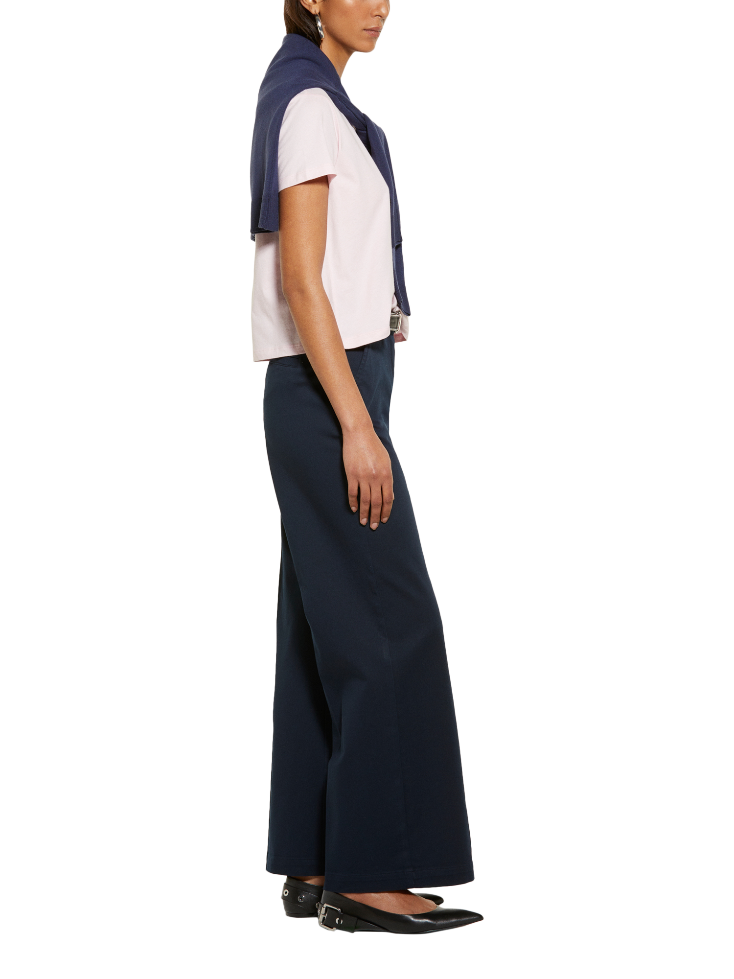 Product image 4 of 5, which shows SISLEY Boxy Fit Pure Organic Cotton T-Shirt, Pink, S