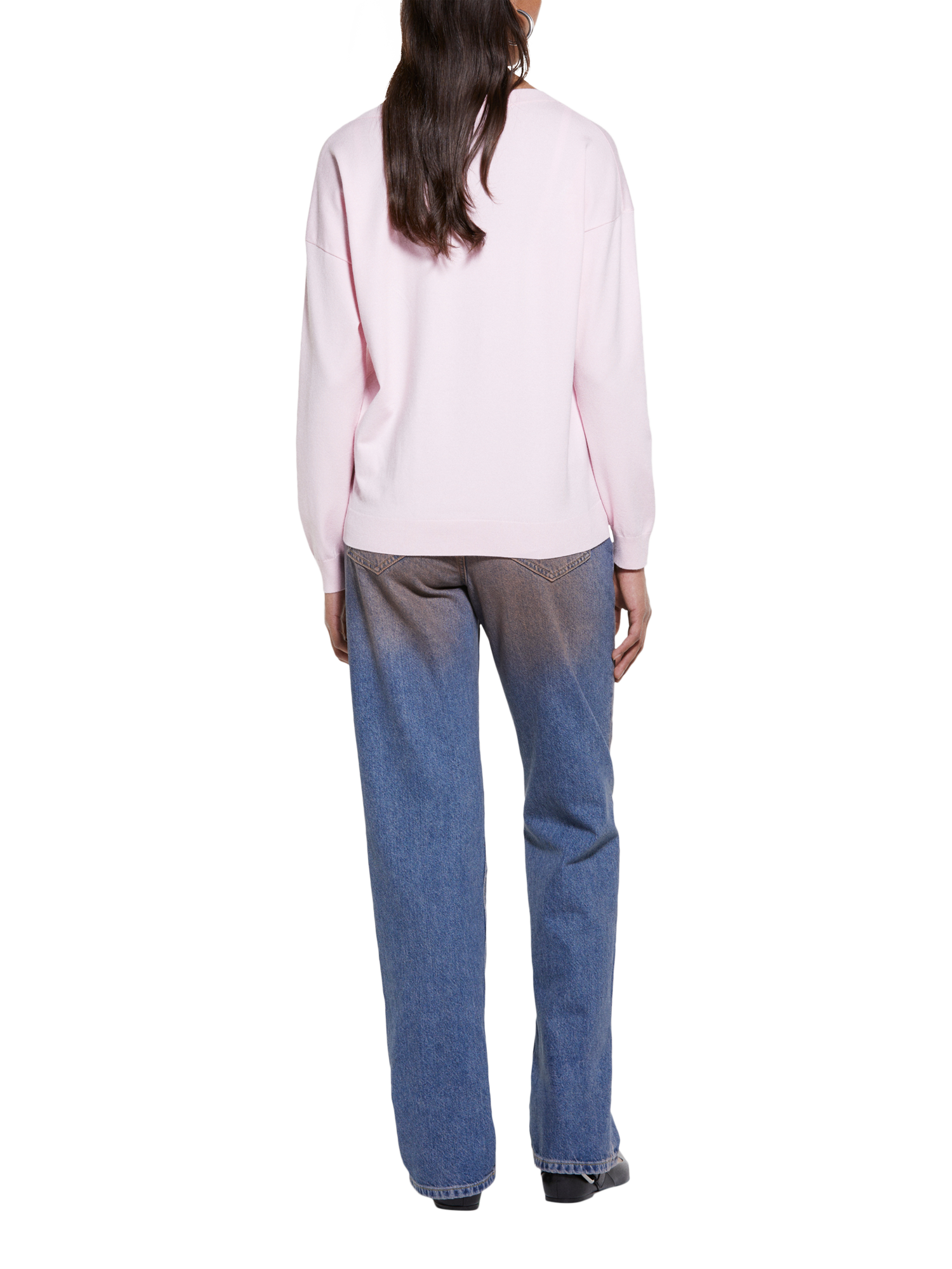 Product image 2 of 4, which shows SISLEY Boat Neck Jumper, Pink, XS