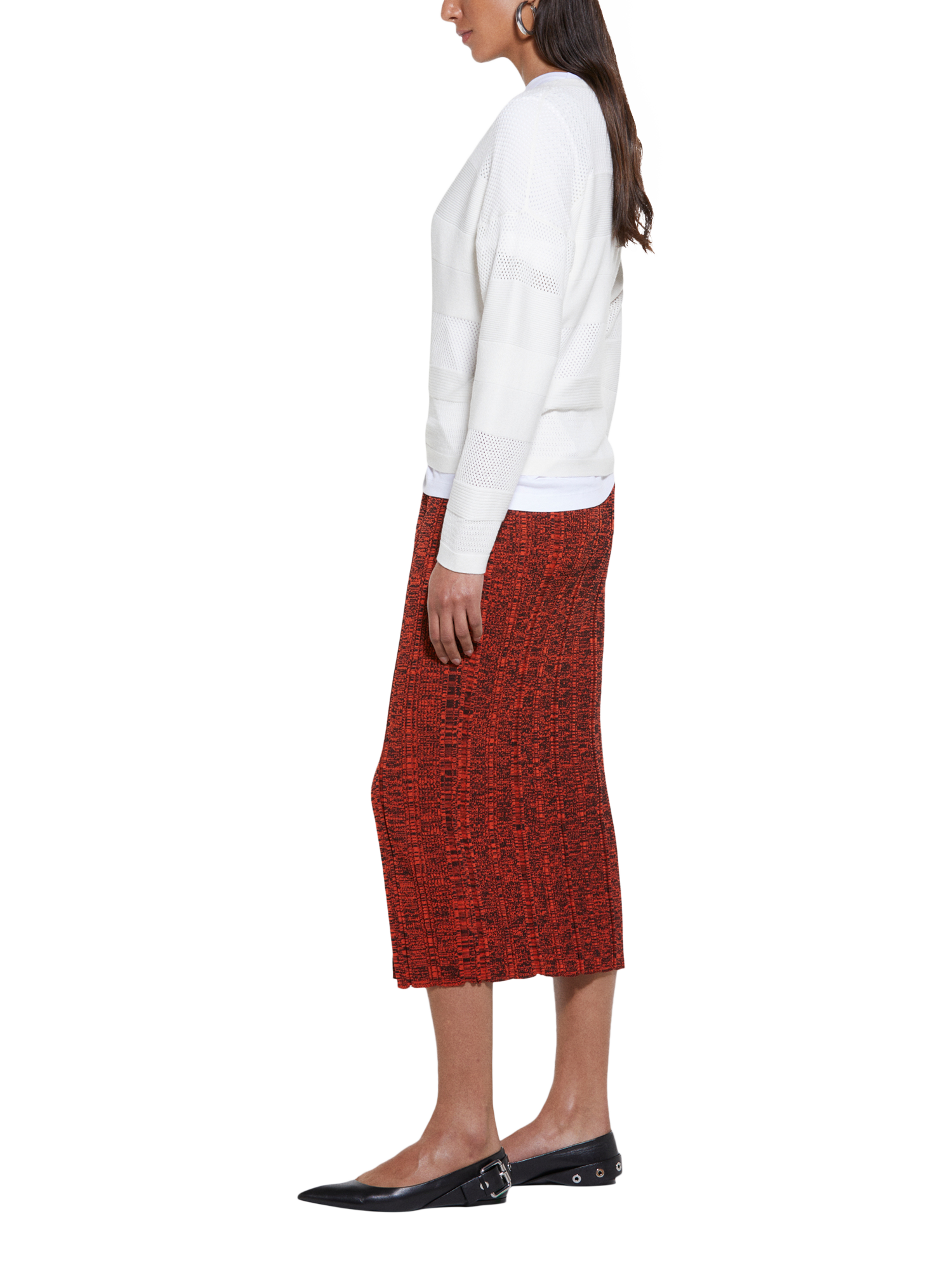 Product image 4 of 4, which shows SISLEY Boat Neck Oversized Jumper, Cream, XS