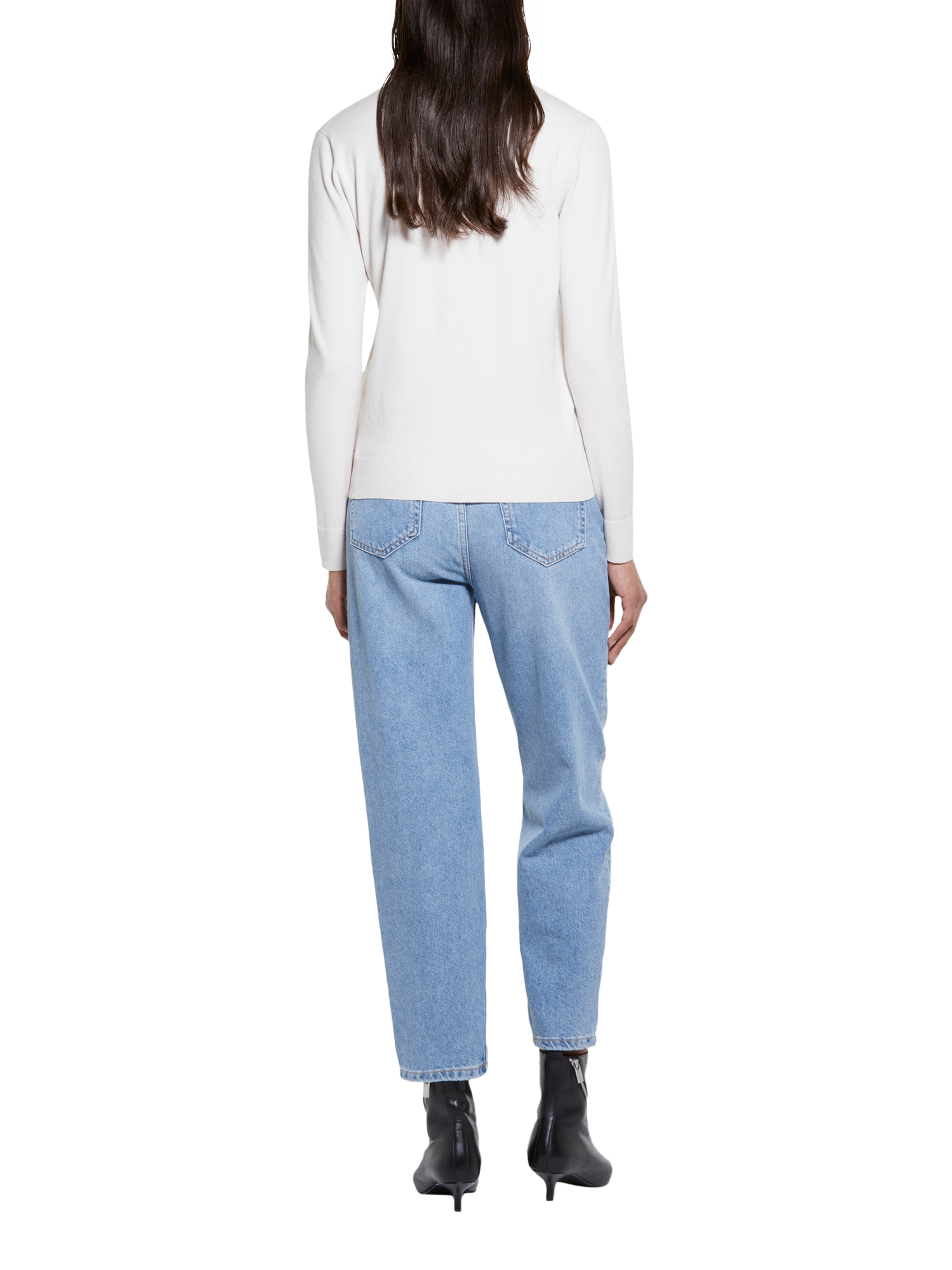 Product image 2 of 3, which shows SISLEY Crew Neck Jumper, Cream, XS