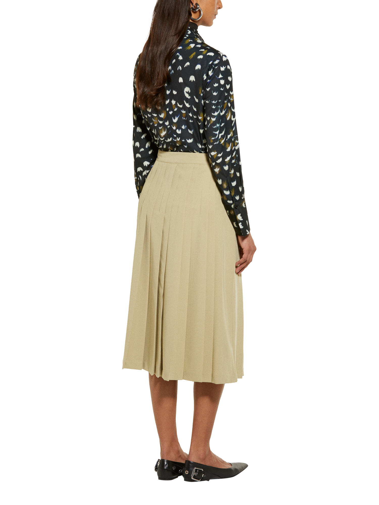 Product image 2 of 4, which shows SISLEY Satin Abstract Shirt, Multi, S