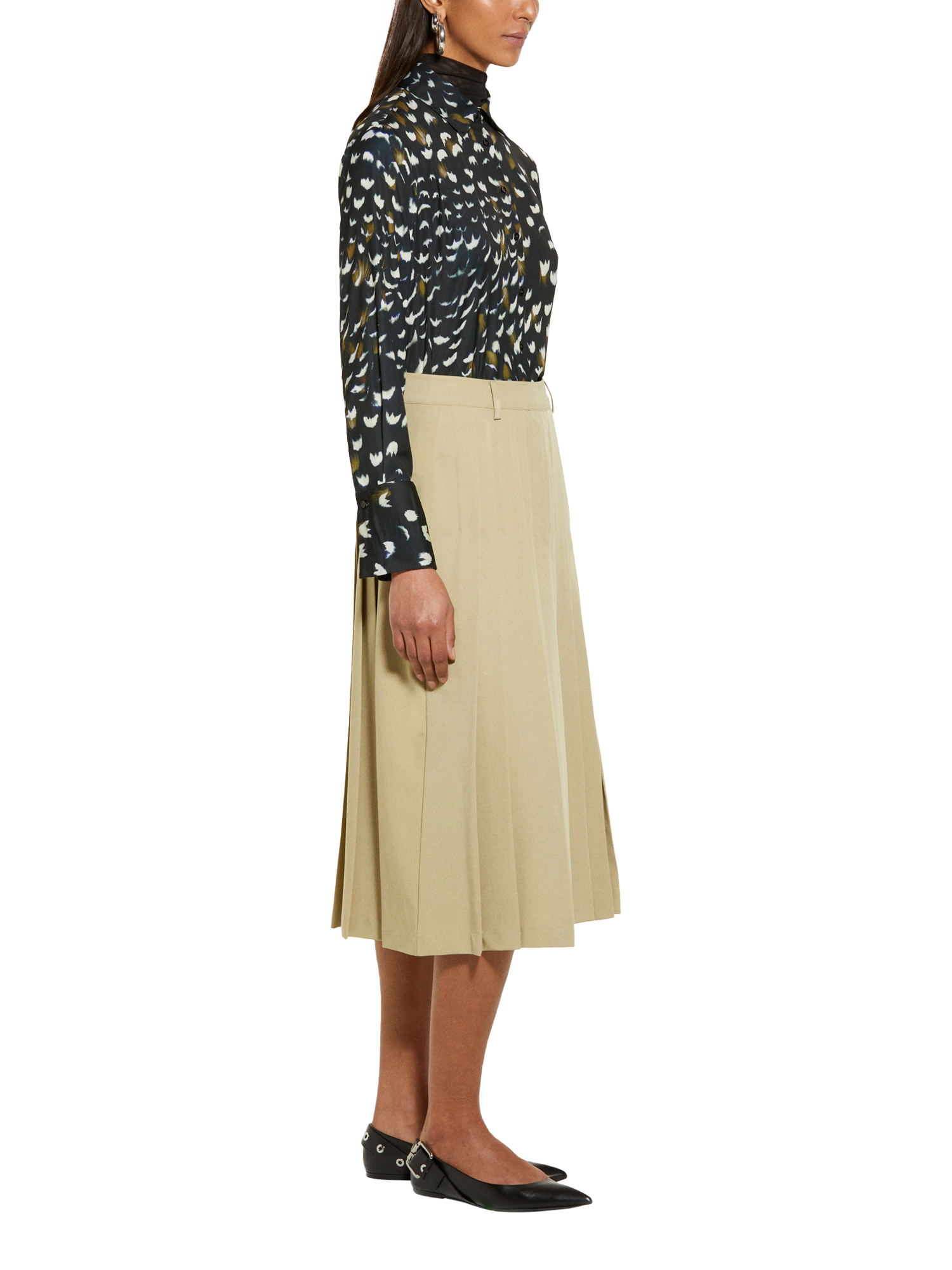 Product image 4 of 4, which shows SISLEY Satin Abstract Shirt, Multi, S