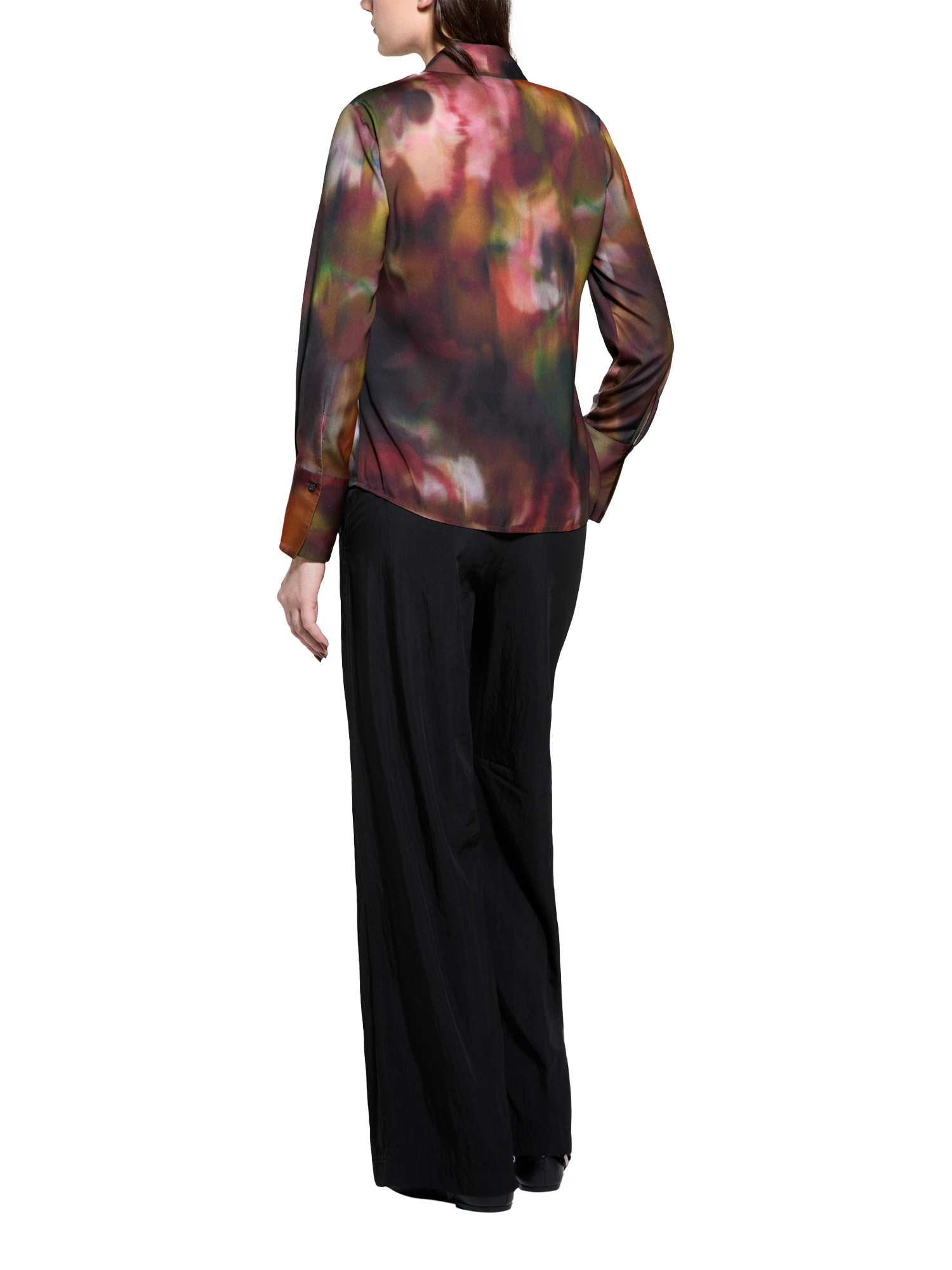 Product image 2 of 4, which shows SISLEY Printed Satin Shirt, Multi, L