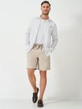 Crew Clothing Cotton Linen Blend Deck Shorts, Beige