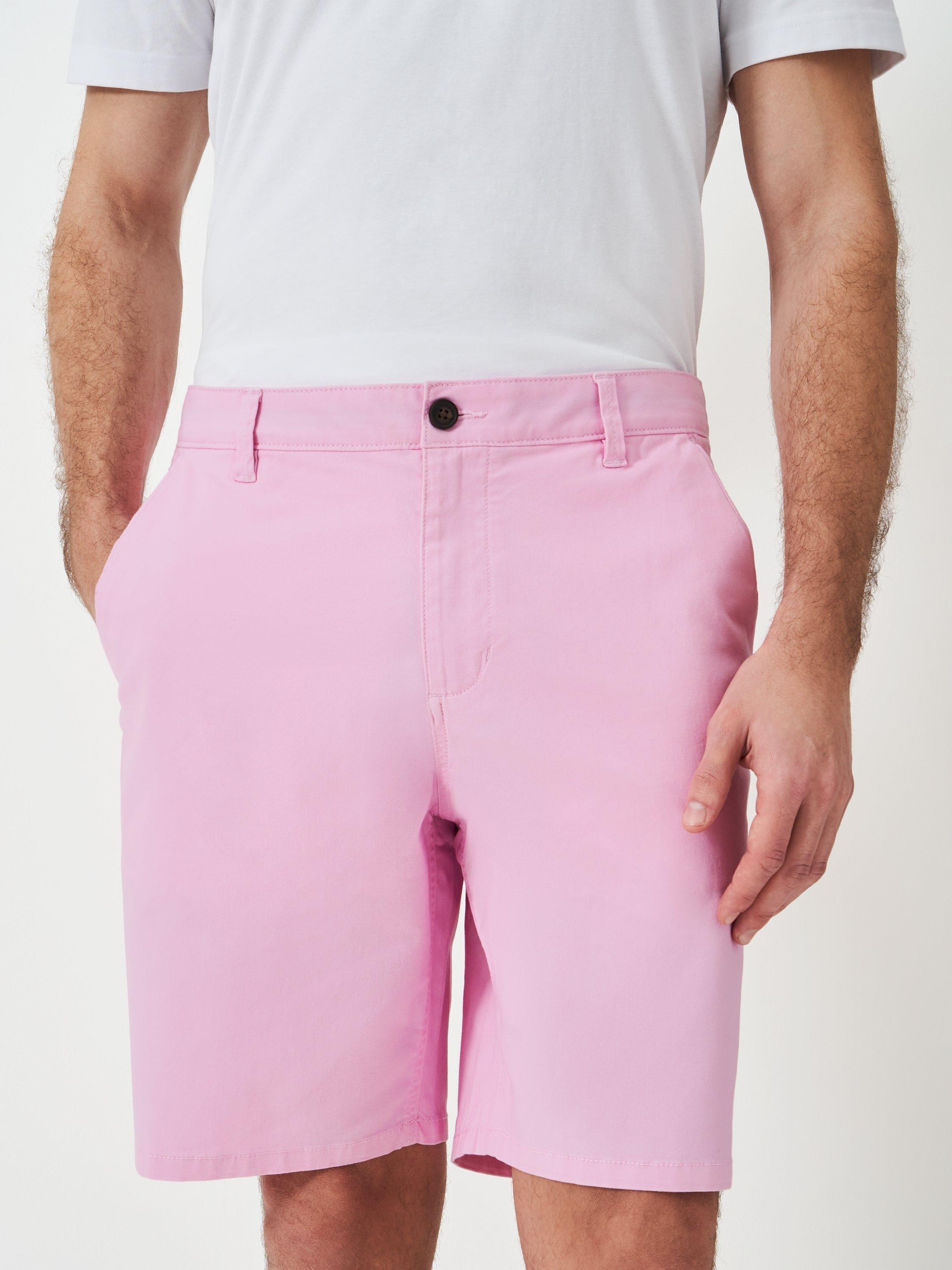 Product image 2 of 5, which shows Crew Clothing Bermuda Length Chino Shorts, Coral Pink, 30