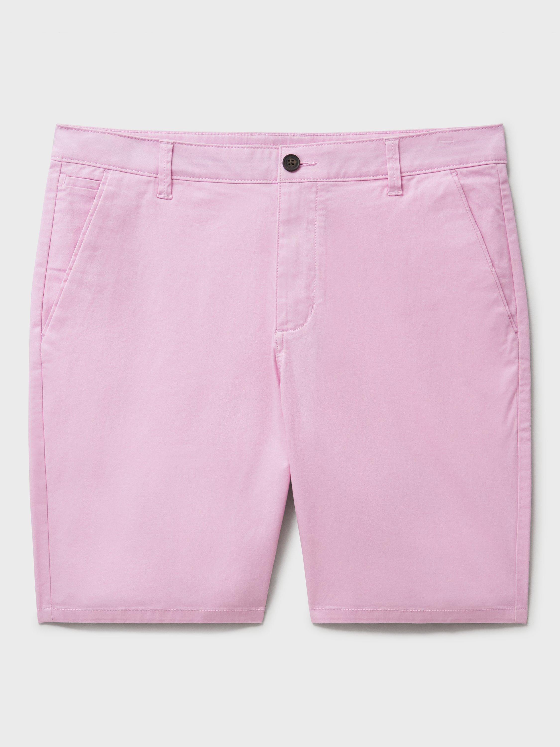 Product image 5 of 5, which shows Crew Clothing Bermuda Length Chino Shorts, Coral Pink, 30