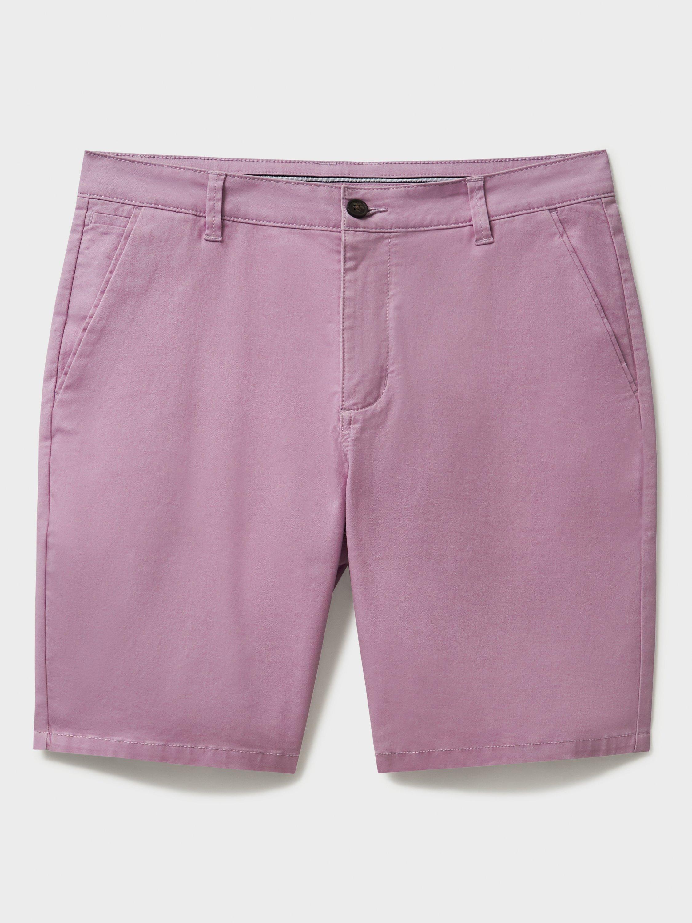 Product image 5 of 5, which shows Crew Clothing Cotton Blend Chino Shorts, Mauve, 38
