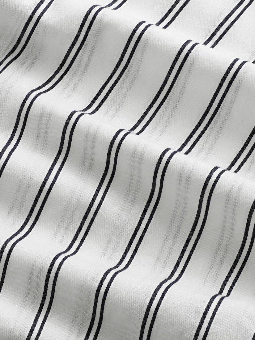 Product image 2 of 5, which shows NN.07 Freddy Cotton Blend Regular Fit Stripe Shirt, Black Stripe, L