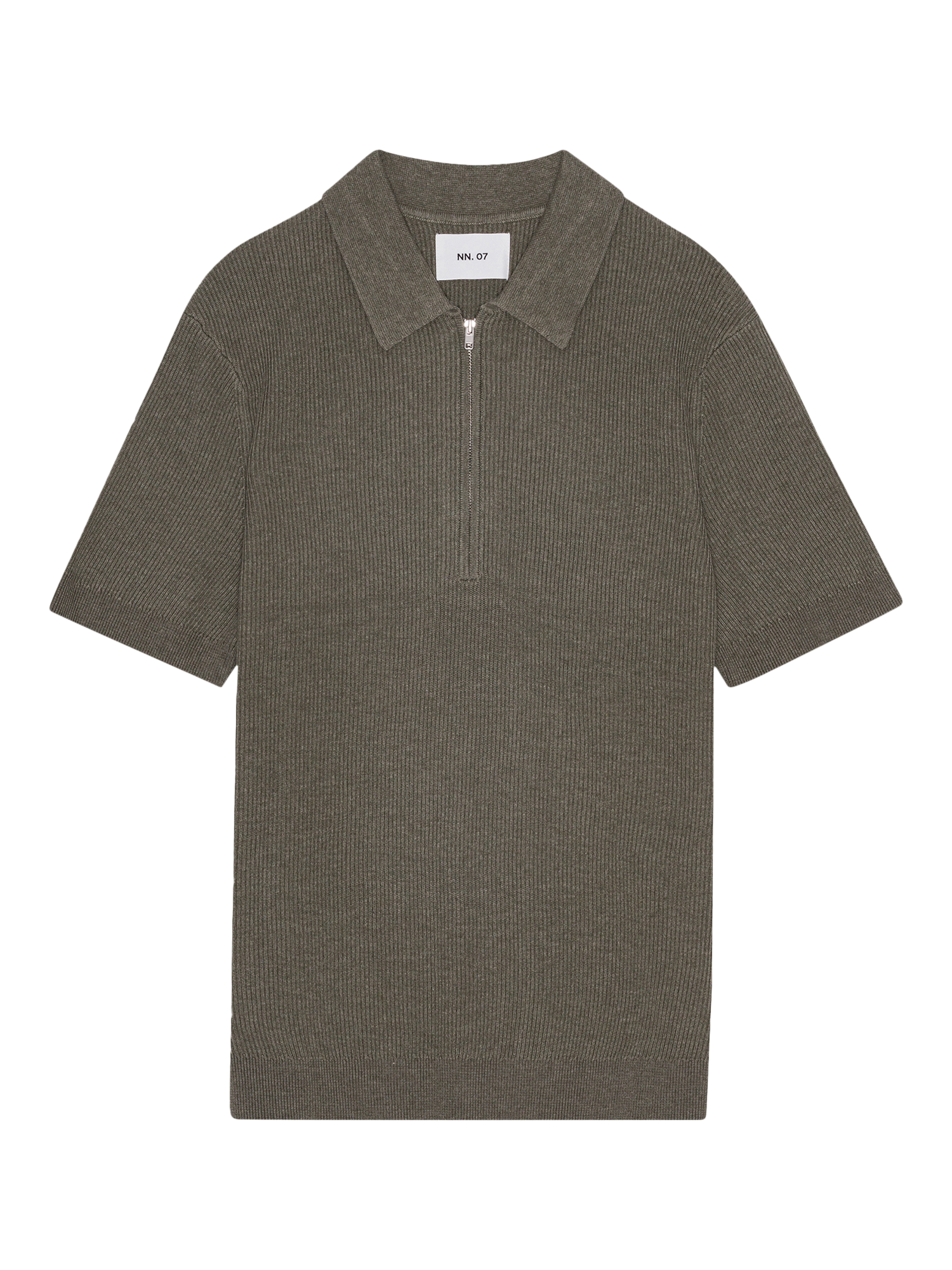 NN.07 Hansie Cotton Regular Fit Short Sleeve Polo Shirt, Capers