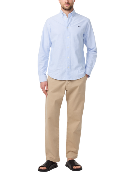 NN.07 Colby Organic Cotton Regular Fit Oxford Shirt, Blue Stripe, Blue Stripe