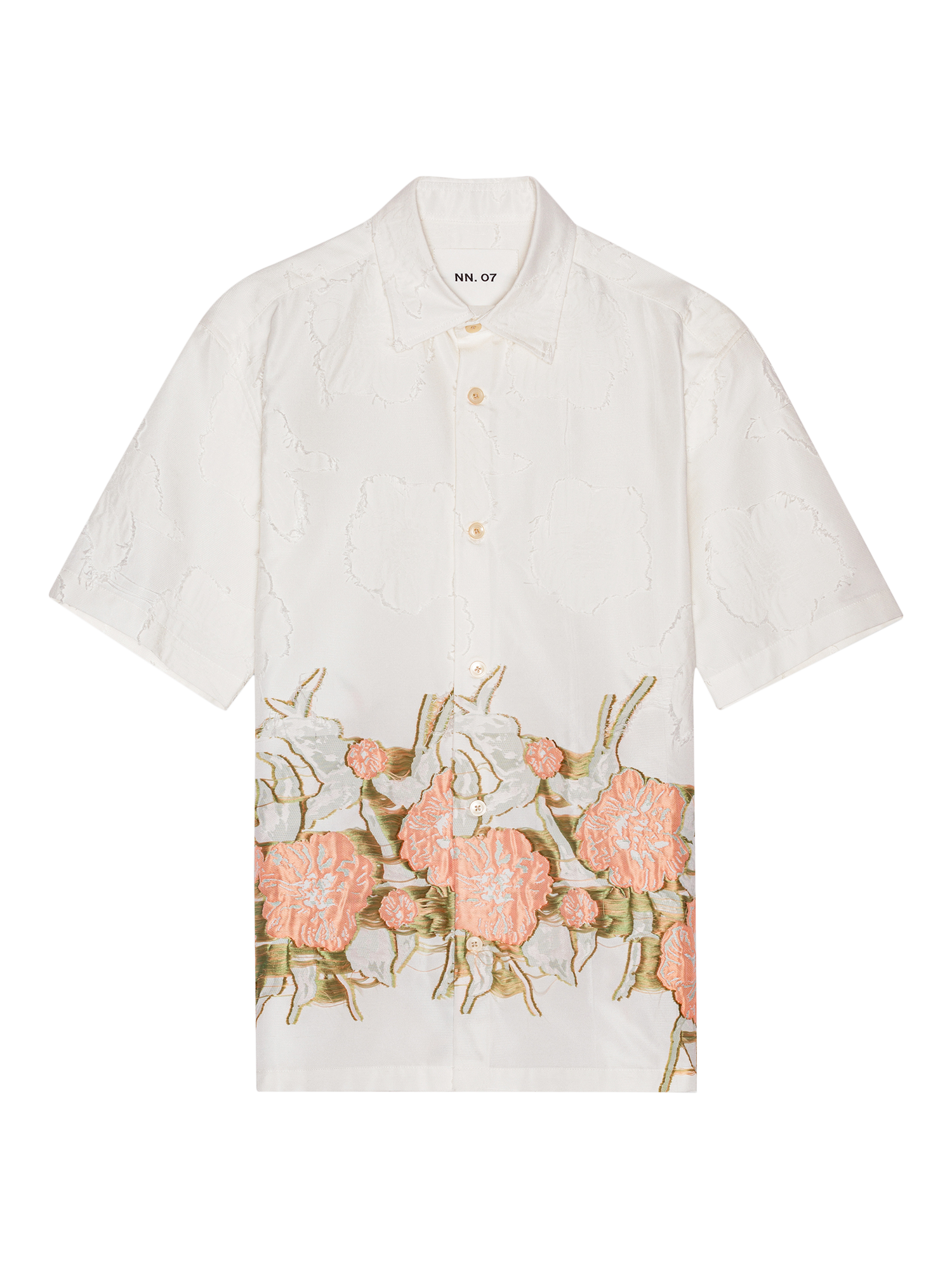 Product image 1 of 5, which shows NN.07 Freddy Regular Fit Ornamental Jacquard Shirt, Multi Colour, L