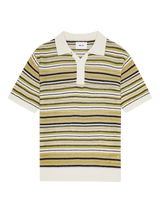 NN.07 Noam Linen Regular Fit Short Sleeve Open Collar Polo Shirt, Evergreen