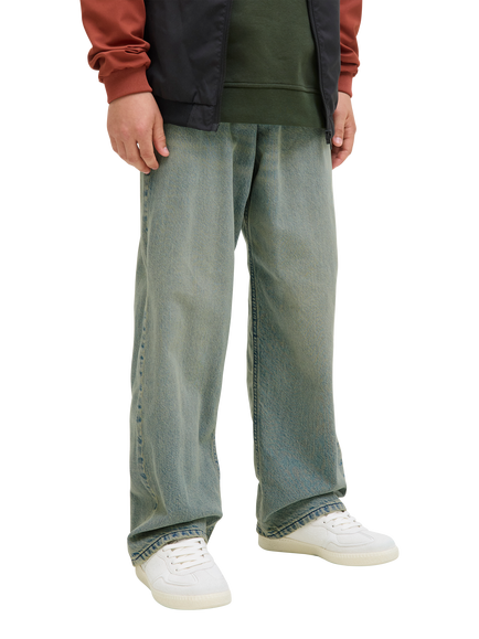 Jack & Jones Kids' Alex Baggy Jeans, Blue Denim - view 2, Blue Denim