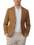 Hackett London Wool Blend Blazer, Camel Beige