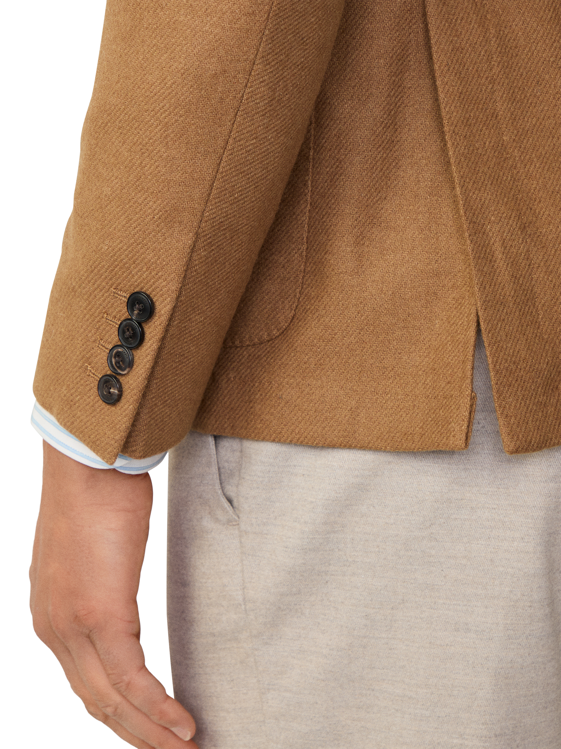 Product image 5 of 7, which shows Hackett London Wool Blend Blazer, Camel Beige, 36