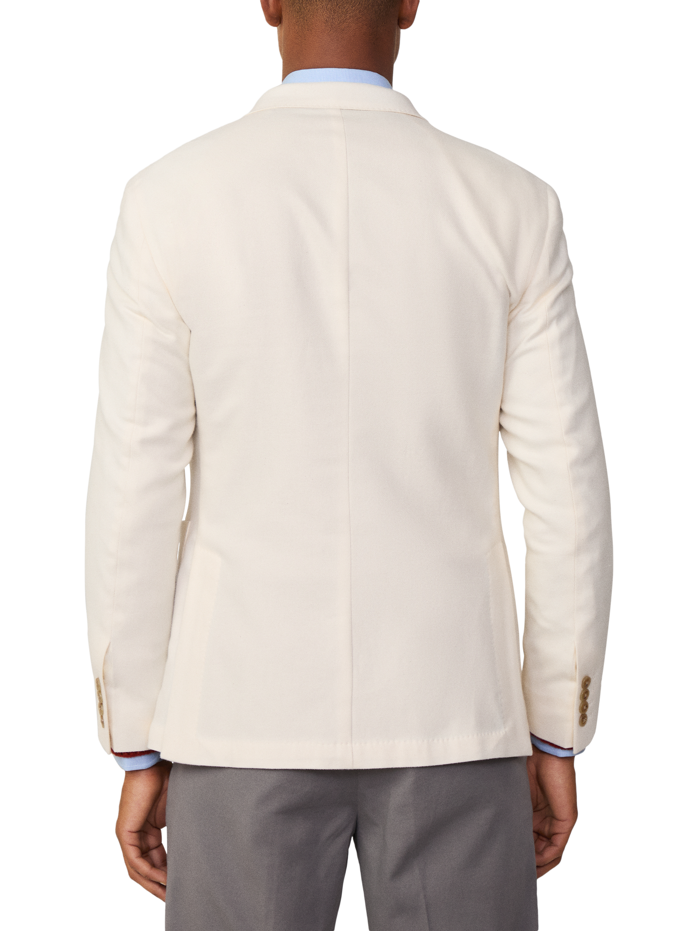 Product image 3 of 7, which shows Hackett London Double Breasted Cotton Blazer, Off White, 36