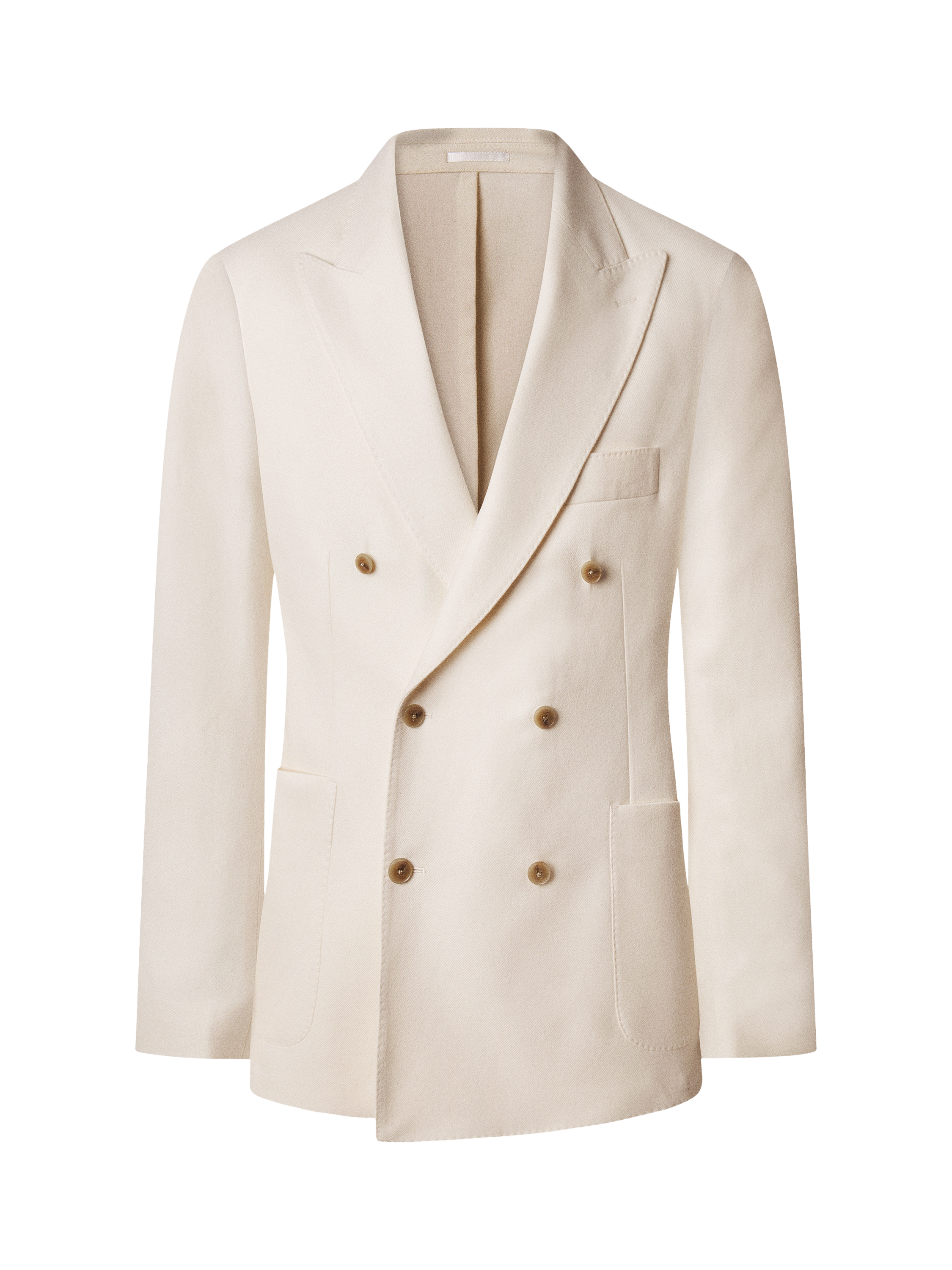 Product image 6 of 7, which shows Hackett London Double Breasted Cotton Blazer, Off White, 36
