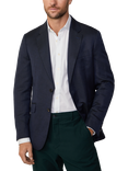 Hackett London Wool Blend Blazer, Navy