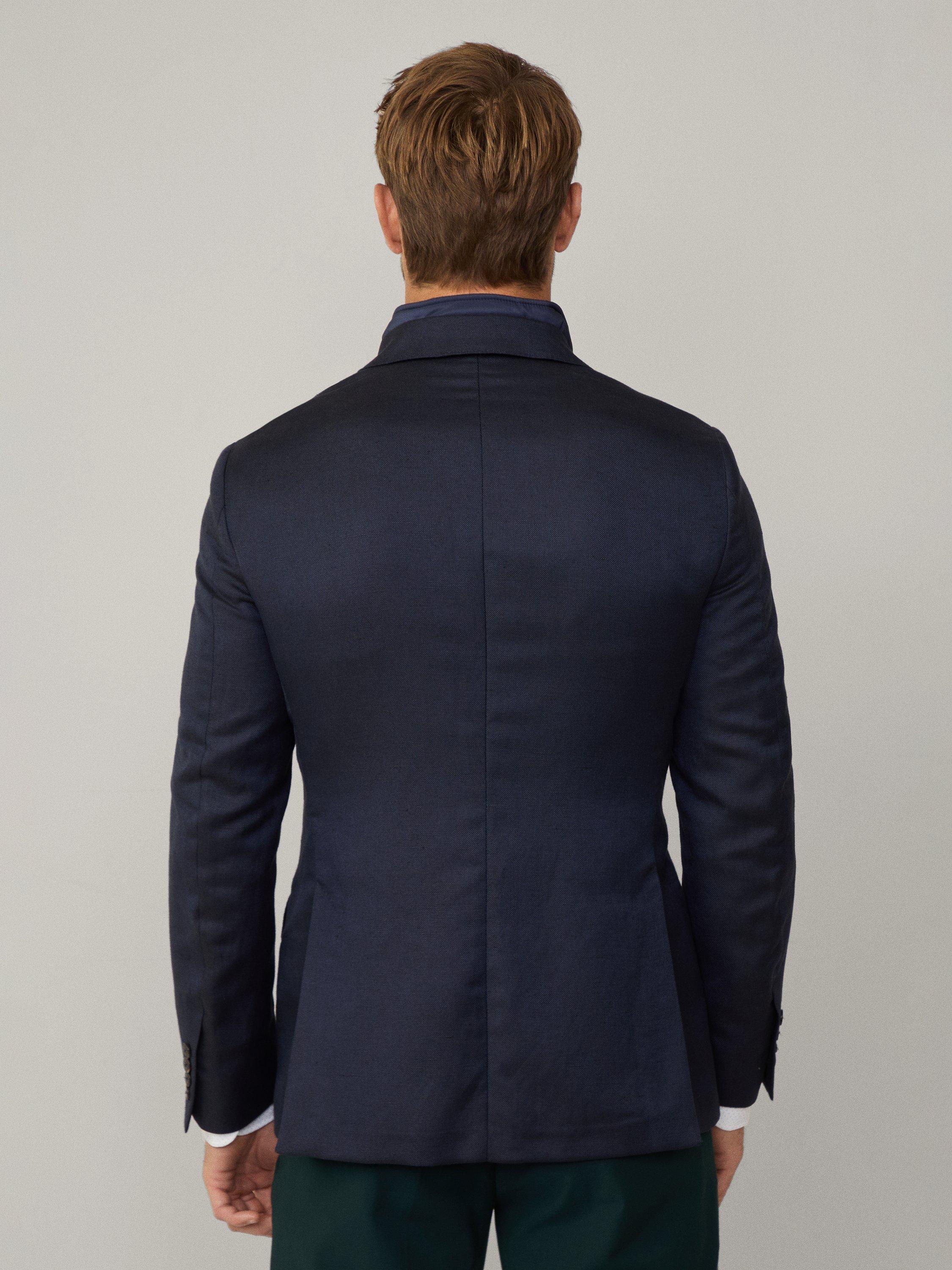 Product image 8 of 9, which shows Hackett London Wool Blend Blazer, Navy, 36