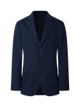 Hackett London Stretch Herringbone Safari Blazer, Navy