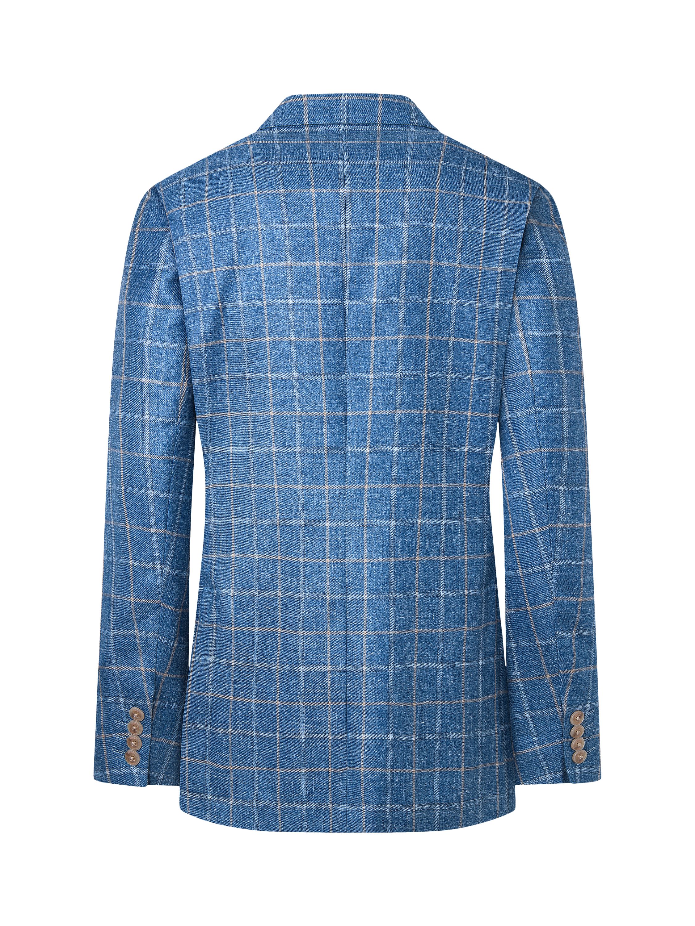 Product image 7 of 7, which shows Hackett London Wool Blend Check Blazer, Pacific Blue, 48