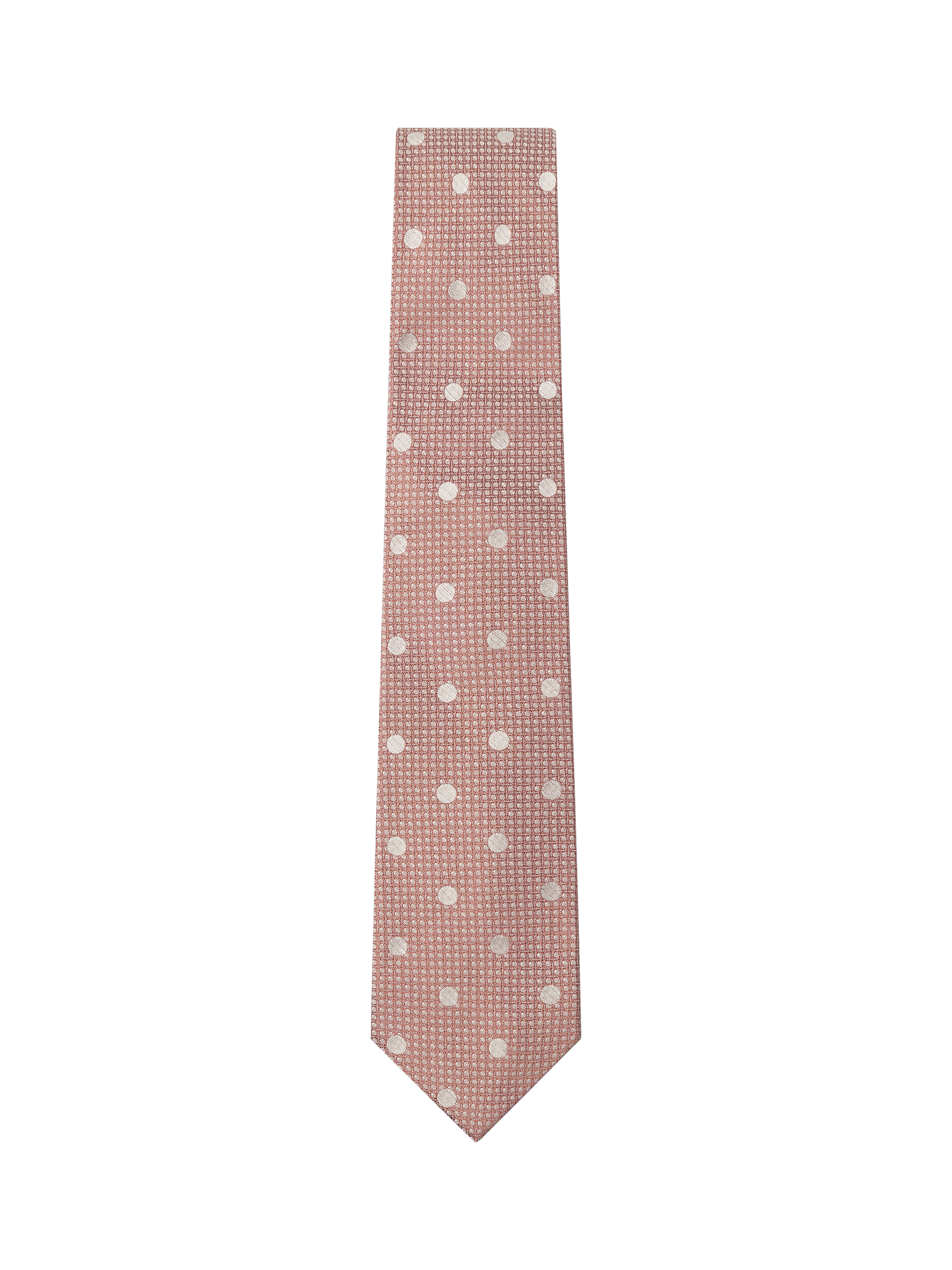 Product image 1 of 4, which shows Hackett London Chelsea Dot Print Silk Tie, Summer Pink