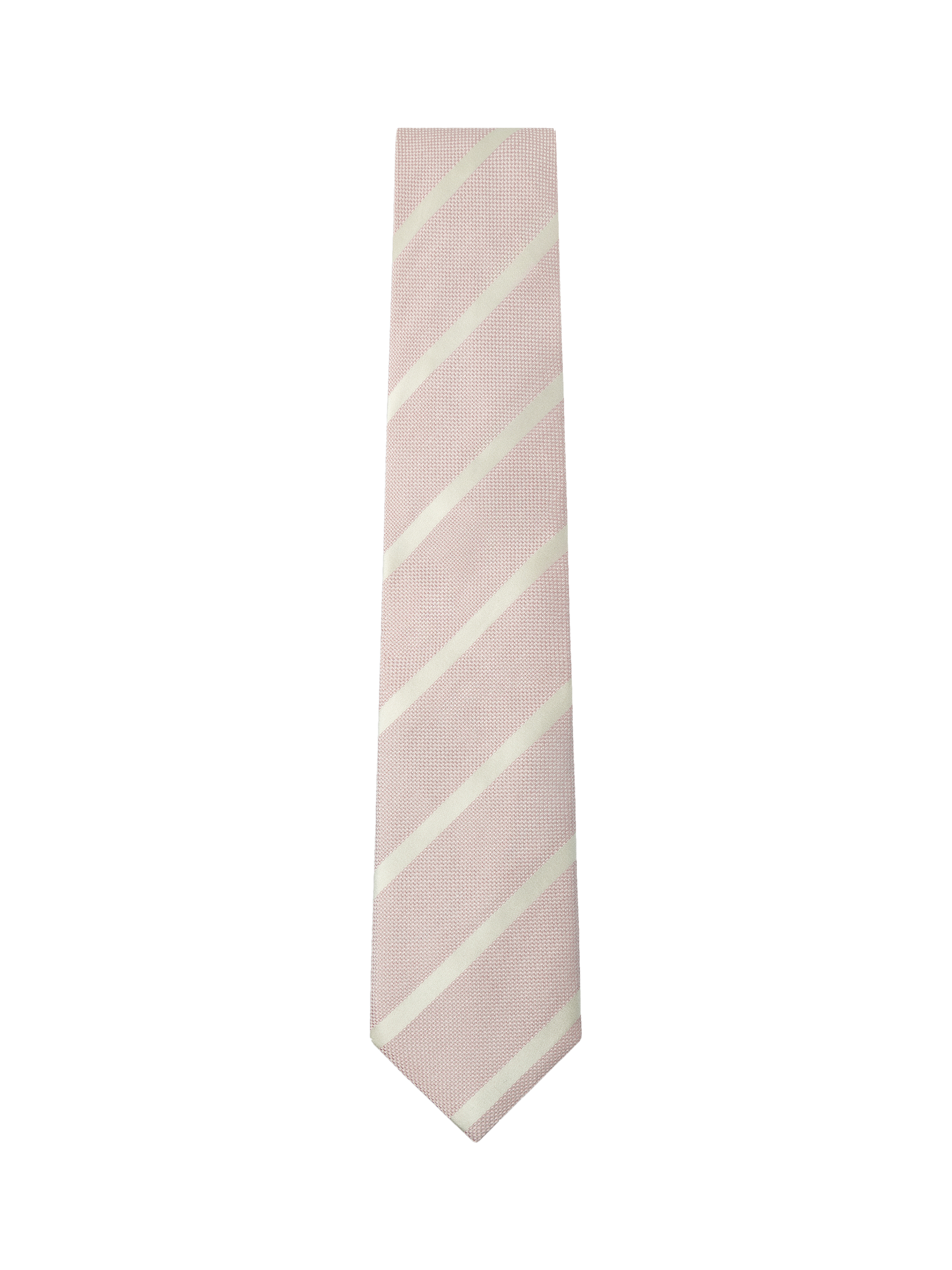 Product image 1 of 4, which shows Hackett London Striped Silk Blend Tie, Pink