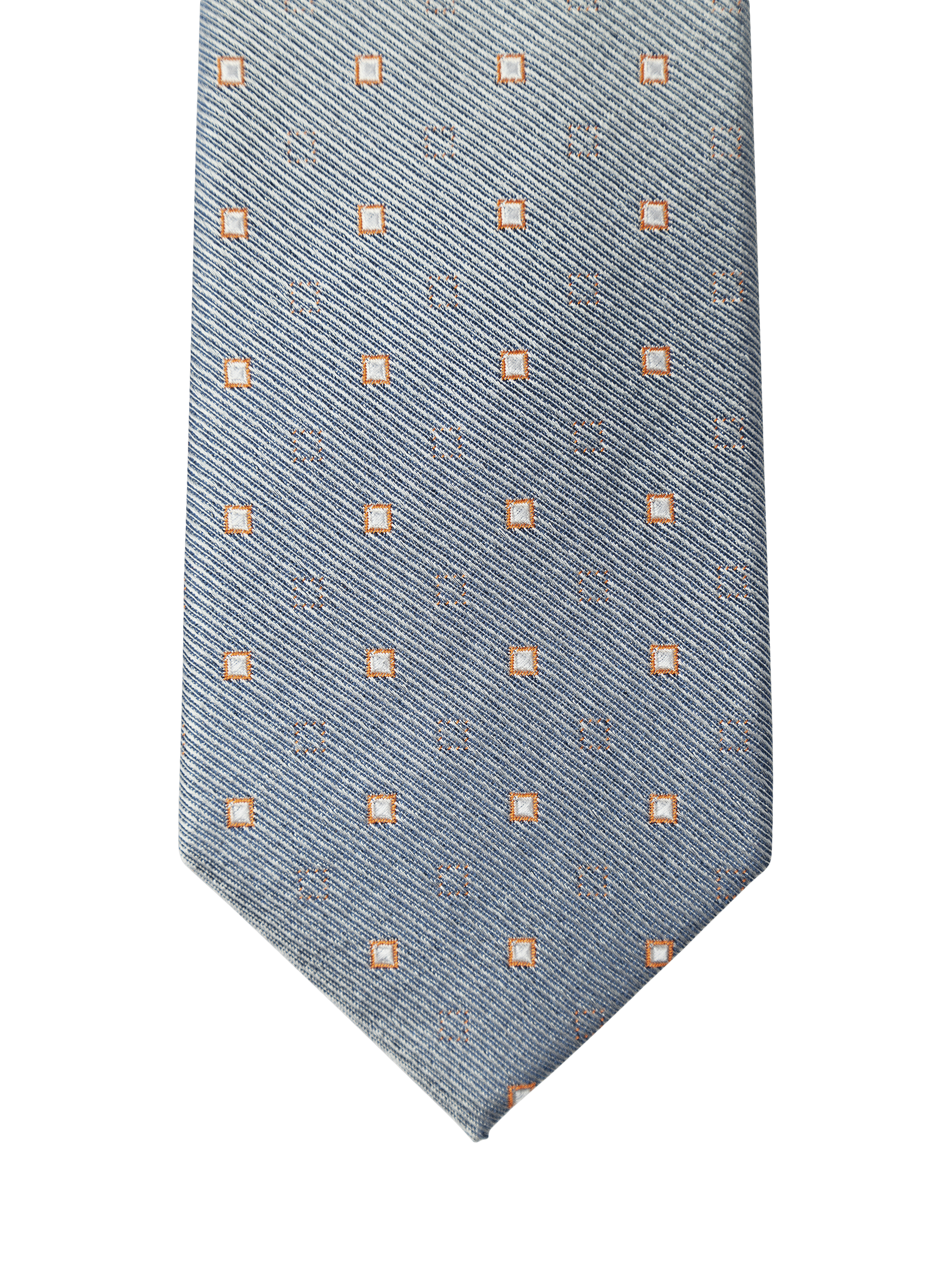 Product image 4 of 4, which shows Hackett London Diamond Pure Silk Tie, Mid Blue, 0
