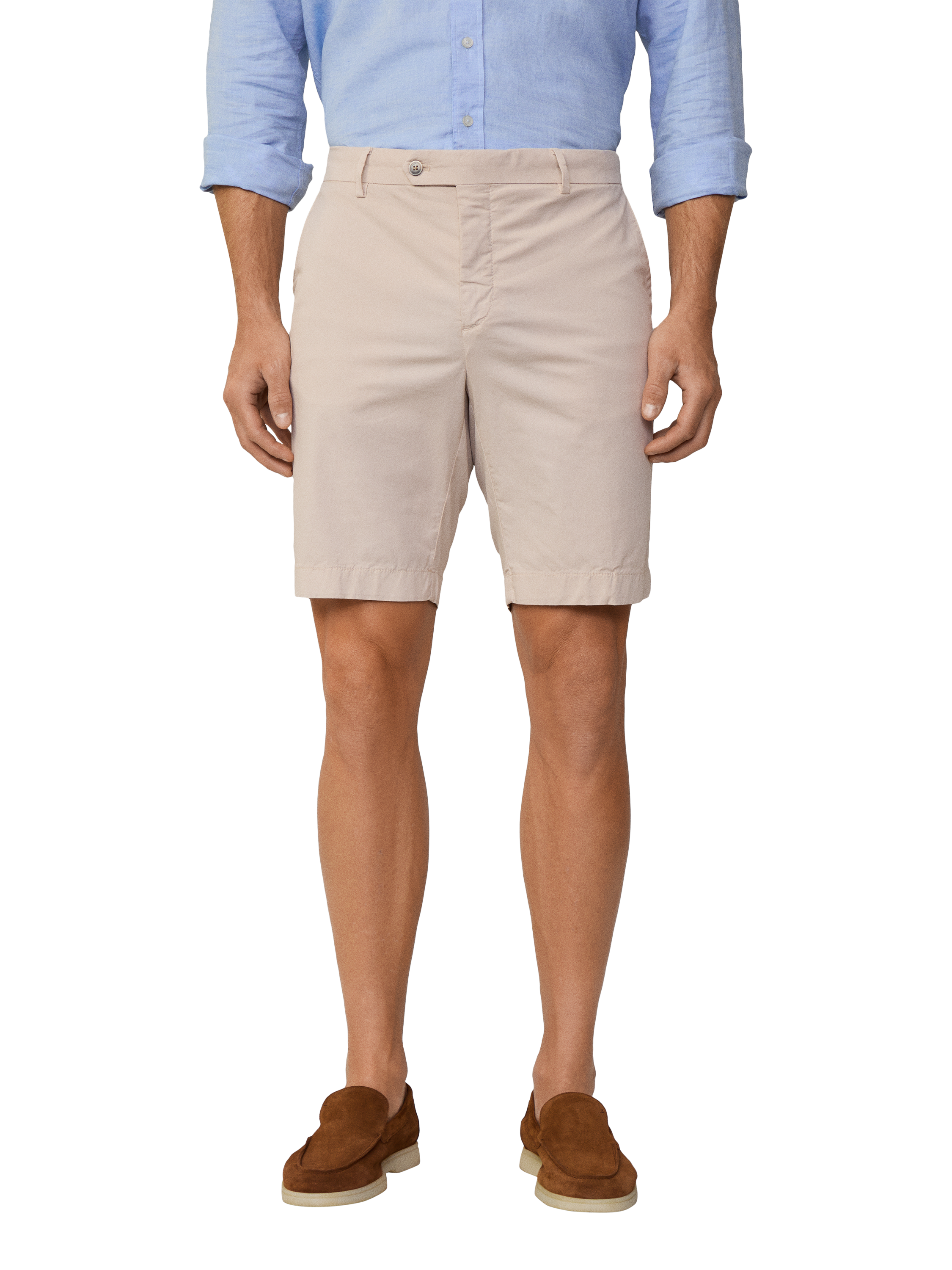 Product image 1 of 7, which shows Hackett London Kensington Slim Fit Shorts, Linen Beige, 28