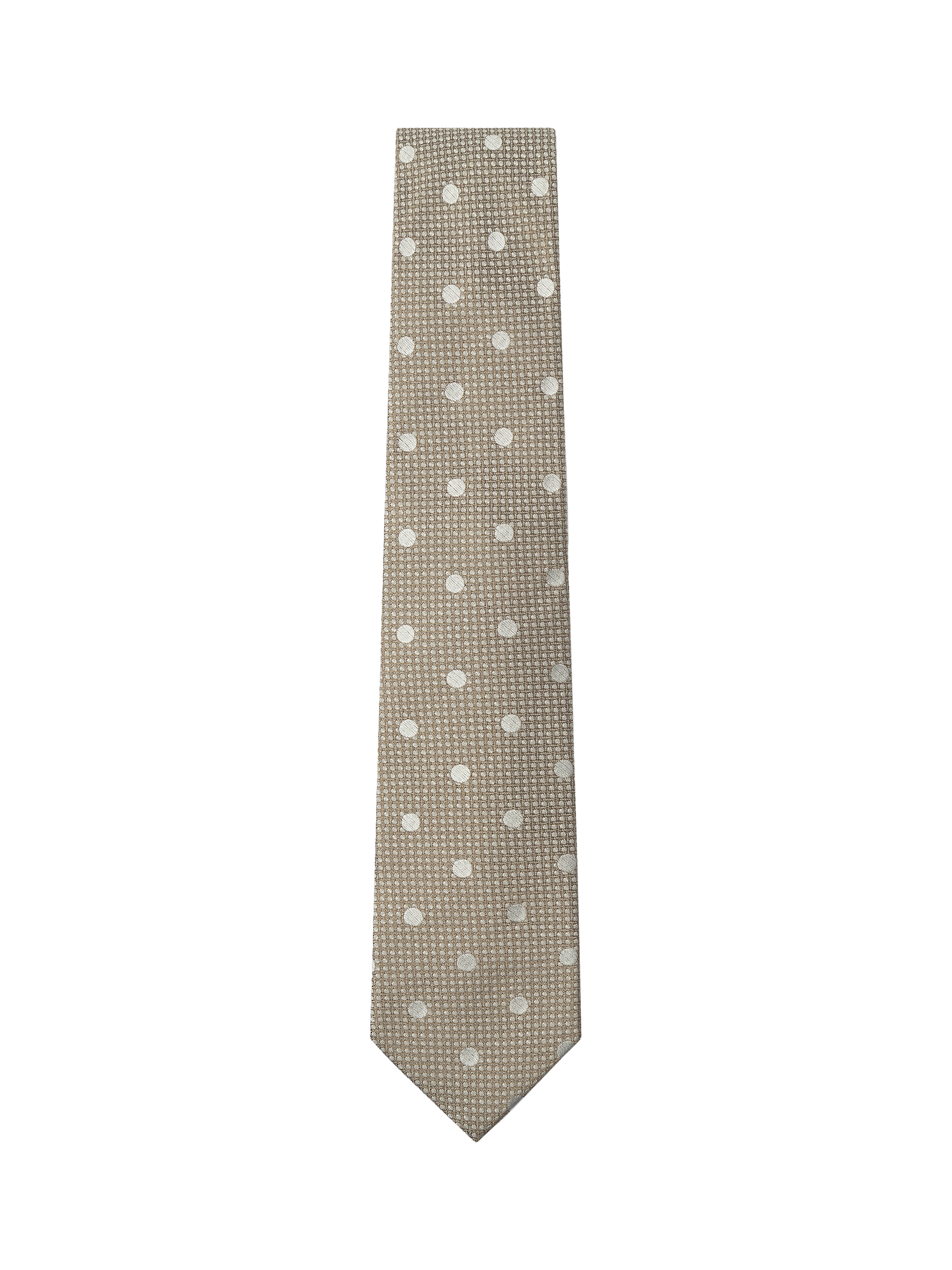 Product image 1 of 4, which shows Hackett London Chelsea Dot Pure Silk Scarf, Champagne Beige, 0