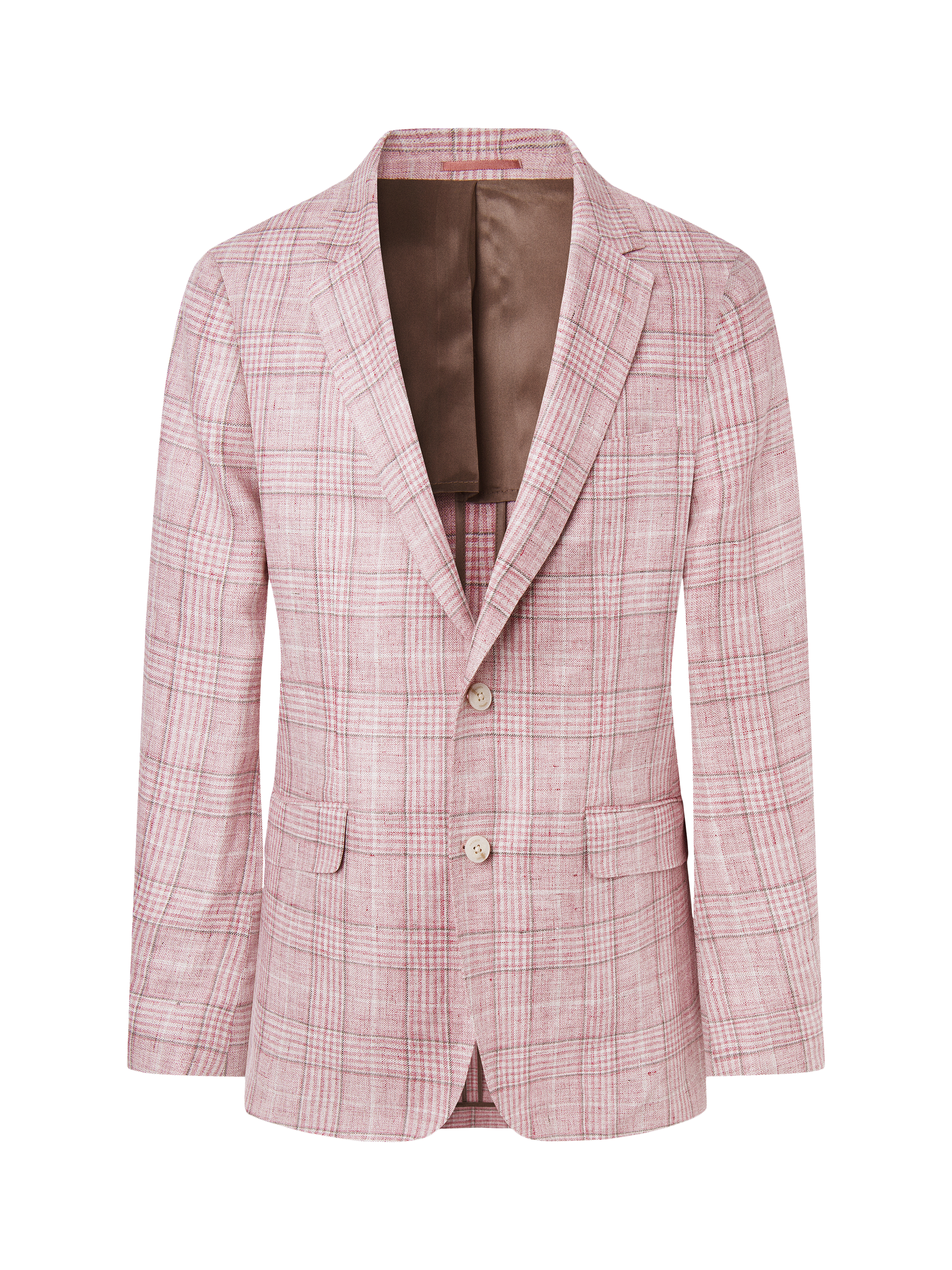 Product image 6 of 7, which shows Hackett London Prince Of Wales Check Blazer, Summer Pink, 48