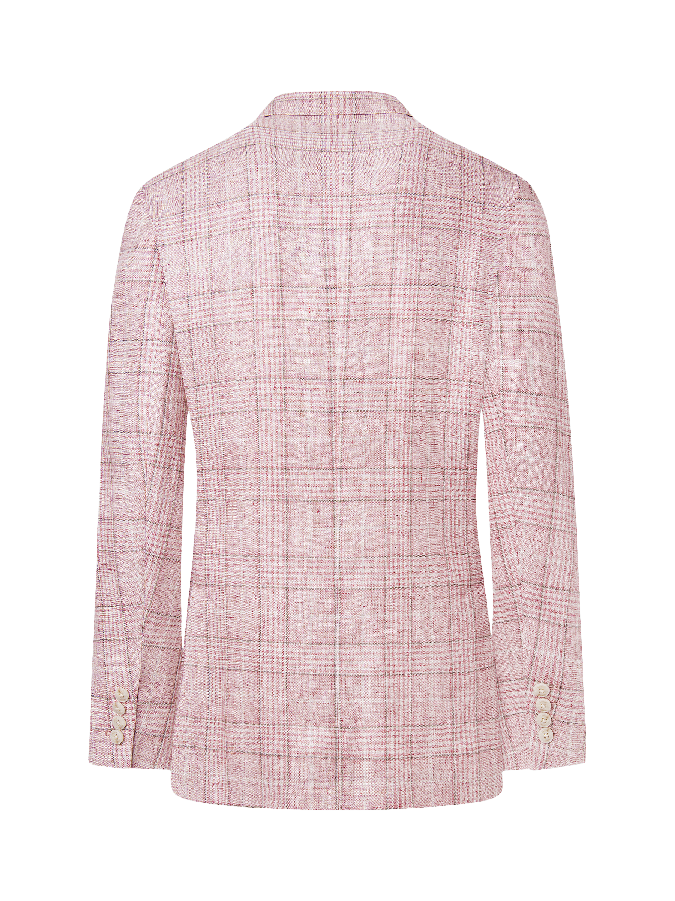 Product image 7 of 7, which shows Hackett London Prince Of Wales Check Blazer, Summer Pink, 48