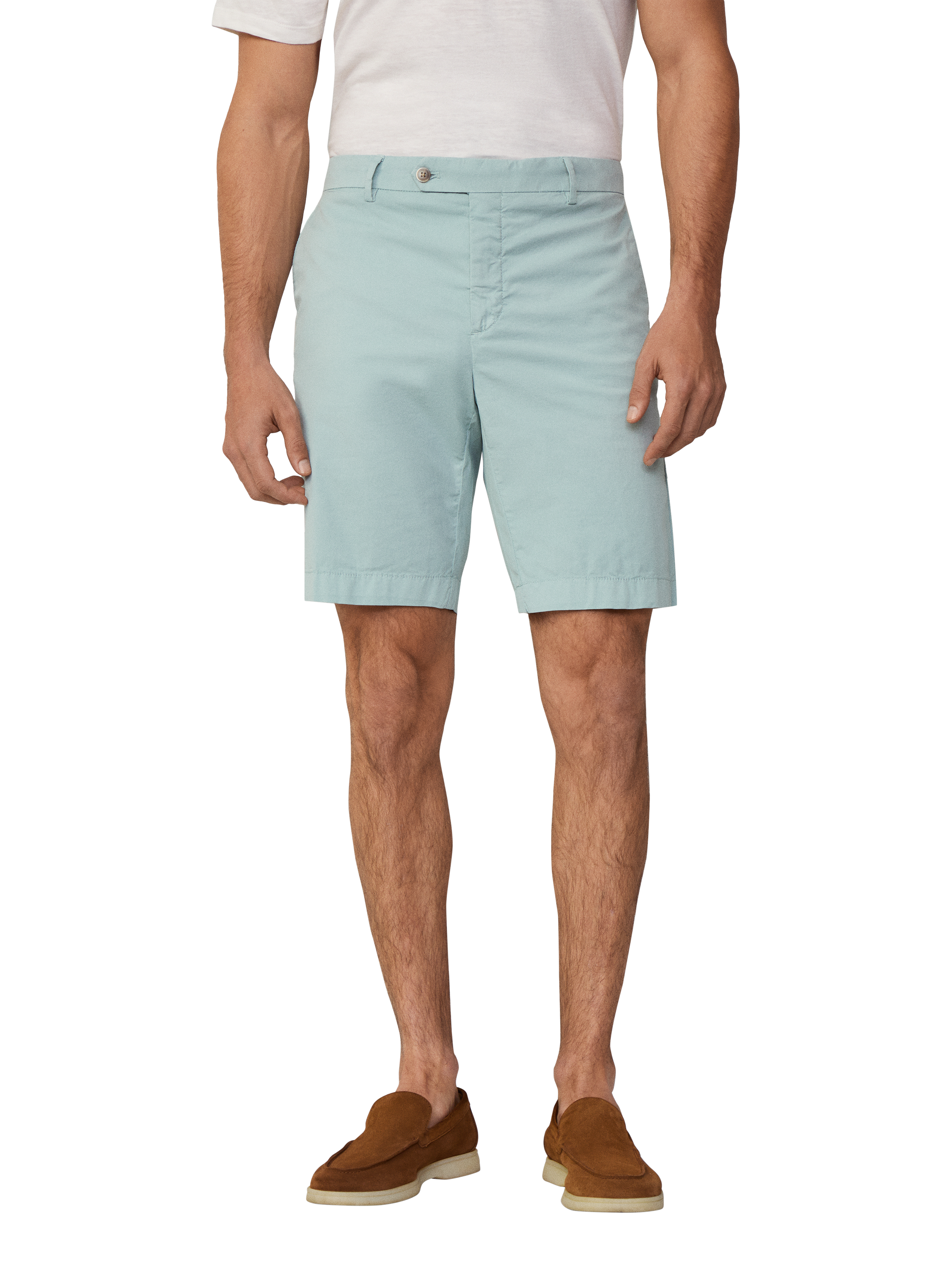 Product image 1 of 7, which shows Hackett London Kensington Slim Fit Shorts, Menthol Green, 28