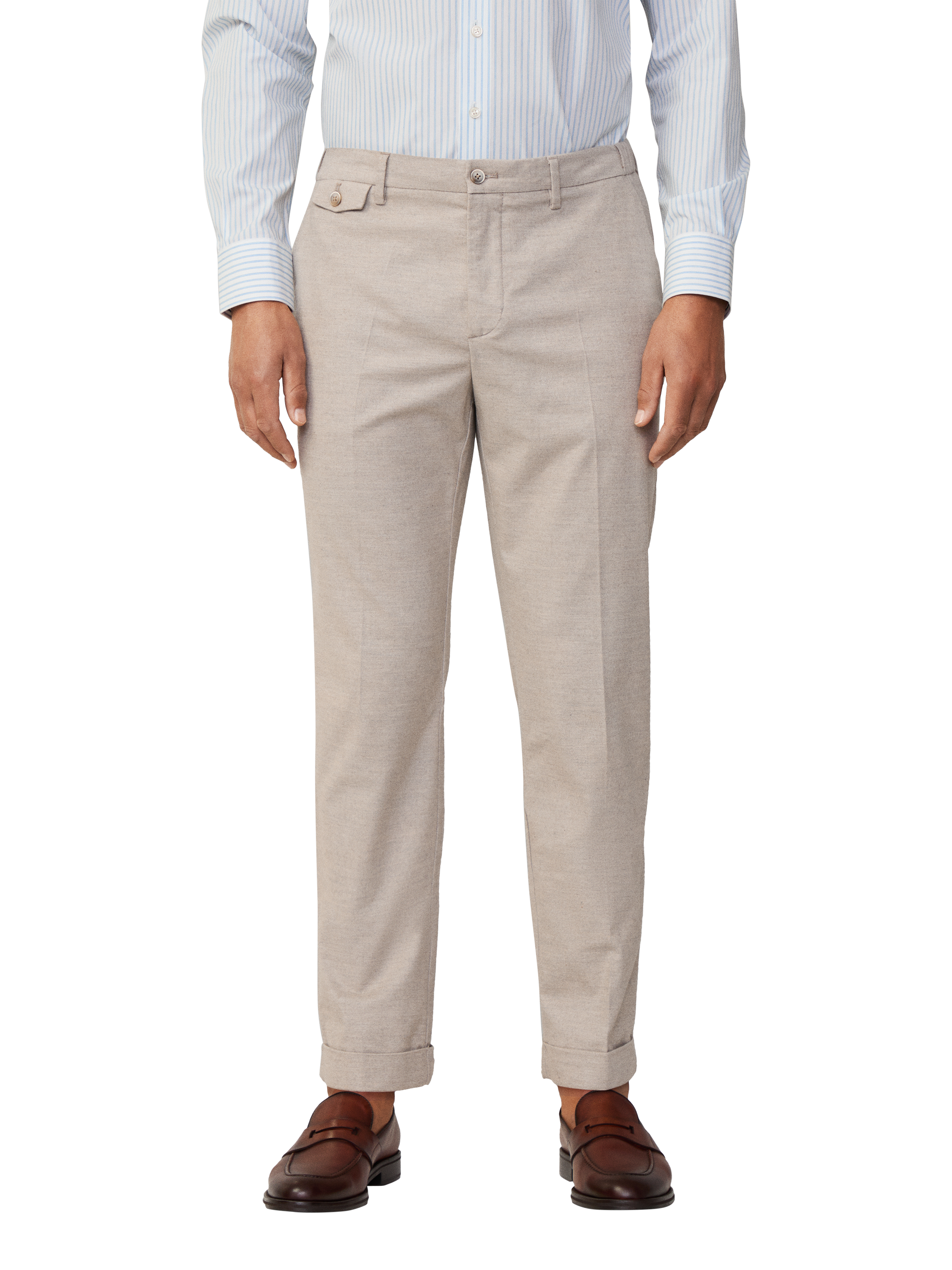 Product image 2 of 11, which shows Hackett London Relaxed Fit Regent Moleskin Chinos, Beige, 28R