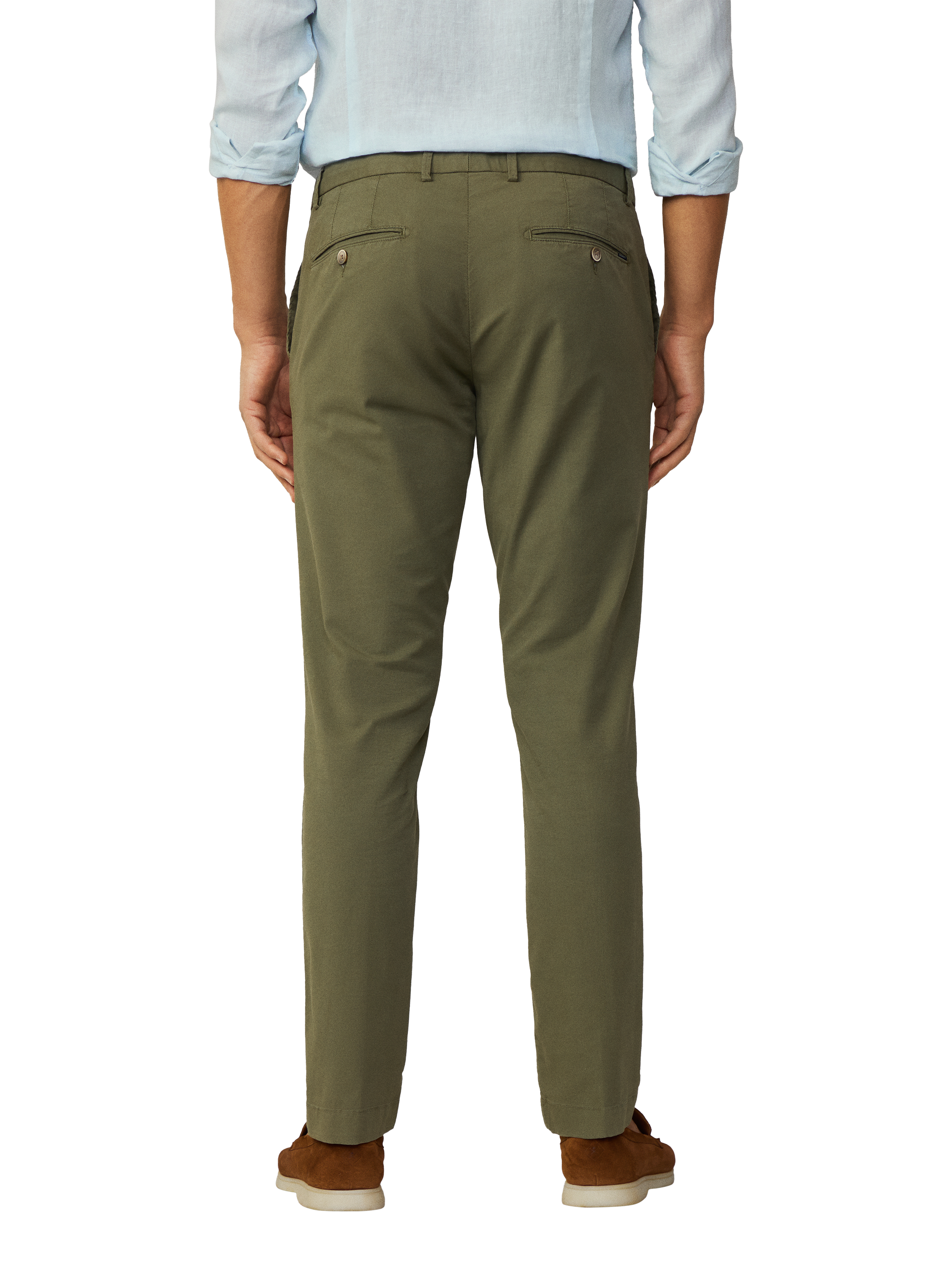 Product image 3 of 6, which shows Hackett London Kensington Slim Fit Chinos, Combat Green, 42R