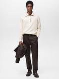 Mango Winne Half Zip Sweatshirt, Natural White