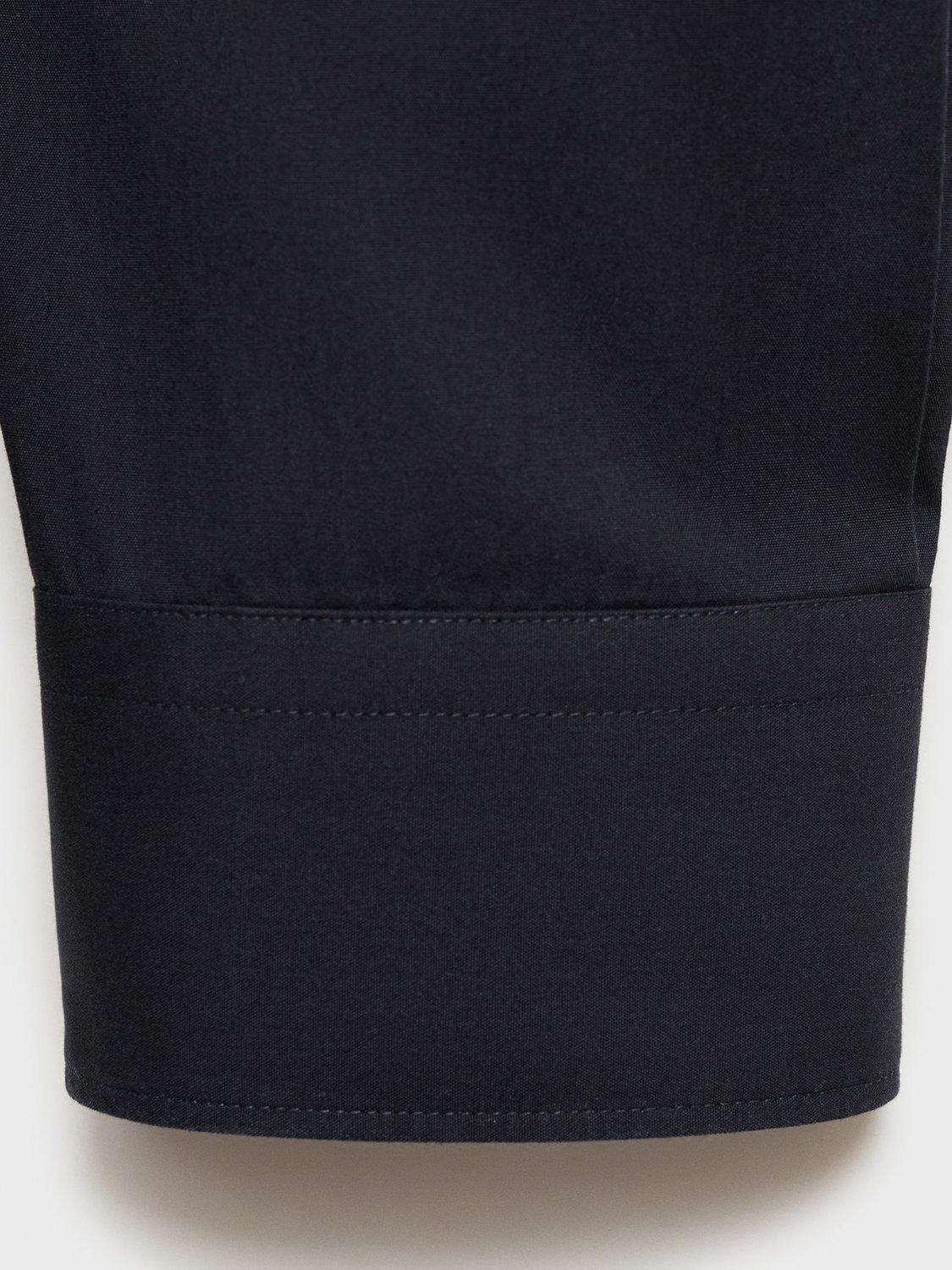Product image 5 of 8, which shows Mango Cotton Regular Fit Shirt, Navy, XS