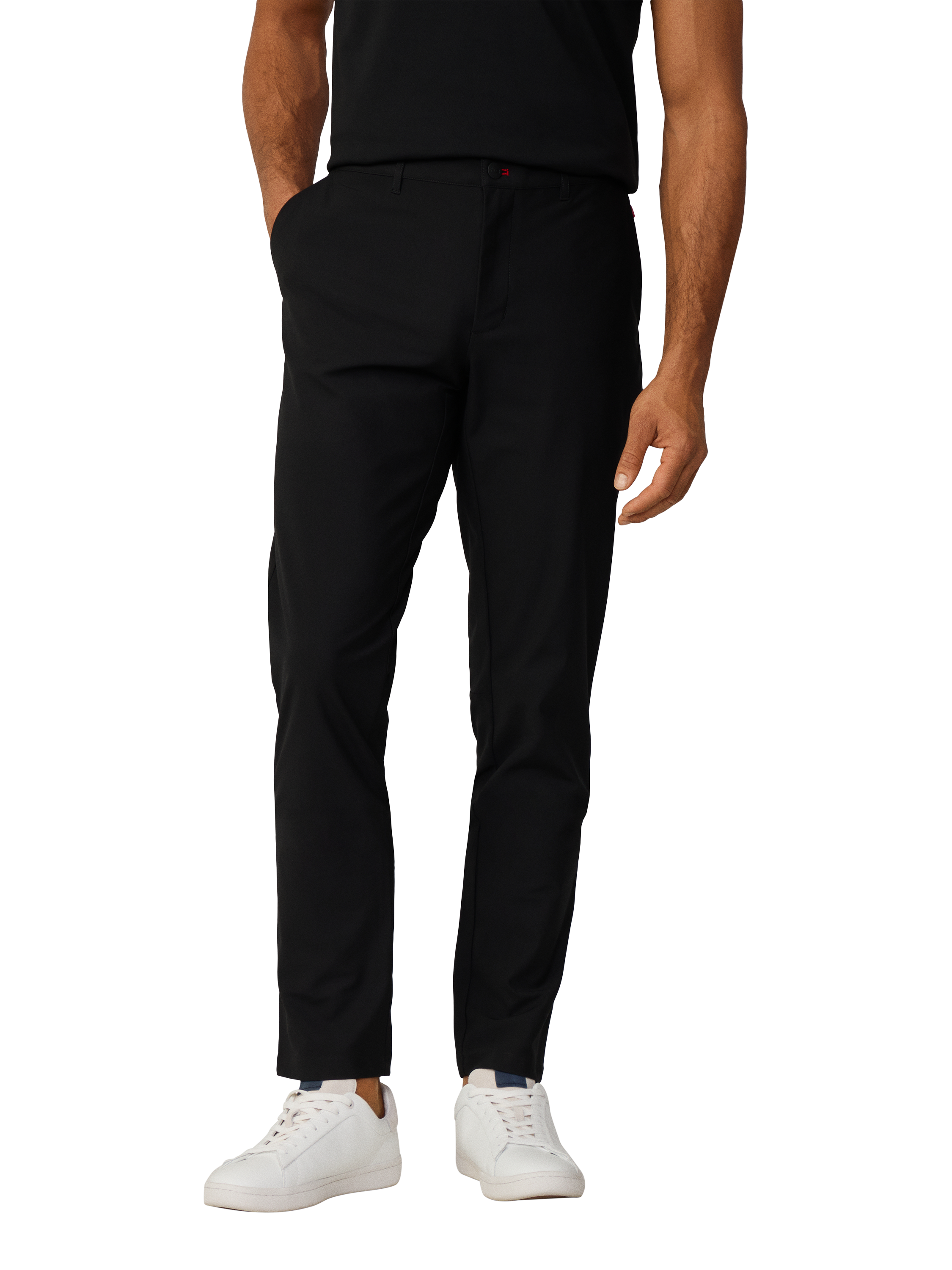 Product image 2 of 8, which shows Hackett London Kensington Commuter Slim Fit Chinos, Black, 42R