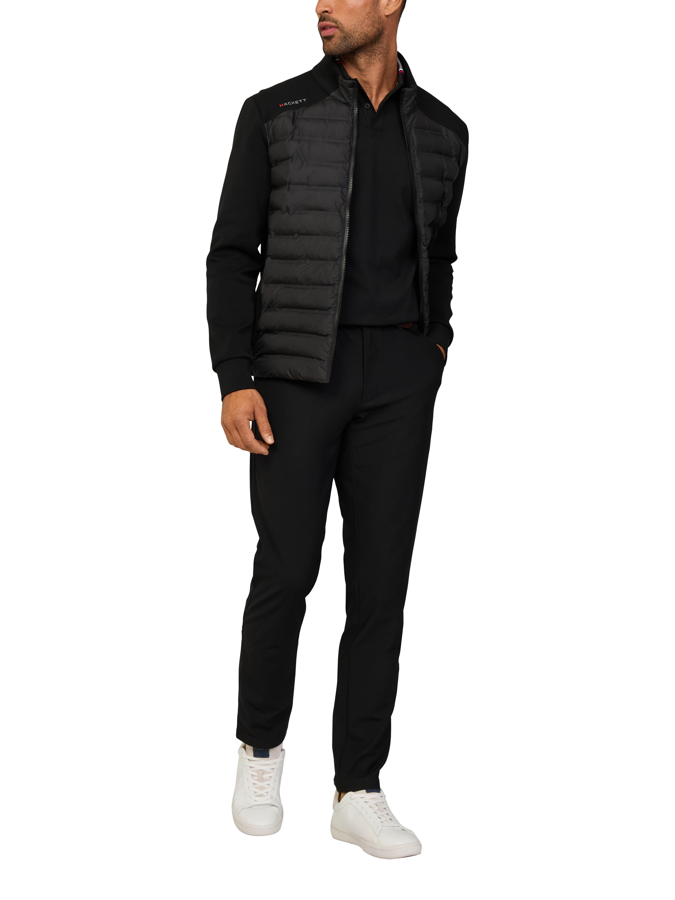 Product image 4 of 8, which shows Hackett London Kensington Commuter Slim Fit Chinos, Black, 42R