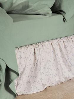 Piglet in Bed Spring Sprig Cotton Valance - view 2, Cream/Multi