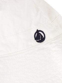 Petit Bateau Baby Cotton Sun Hat, Marshmallow - view 2, Marshmallow