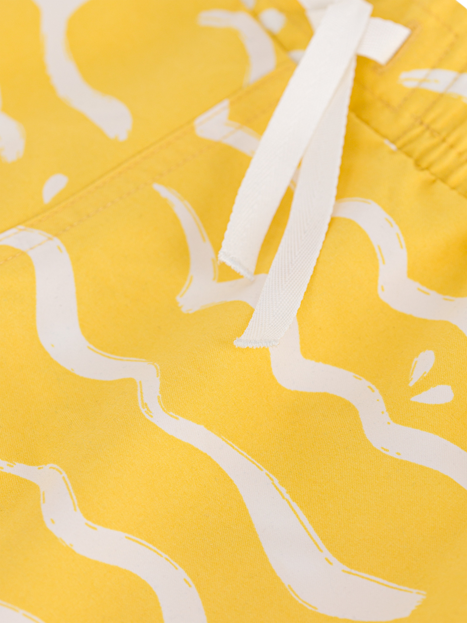 Product image 3 of 3, which shows Petit Bateau Kids' Shark Wave Swim Shorts, Orange/Marshmallow, 3 years