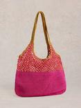 White Stuff Christe Crochet Shopper Bag, Pink/Orange
