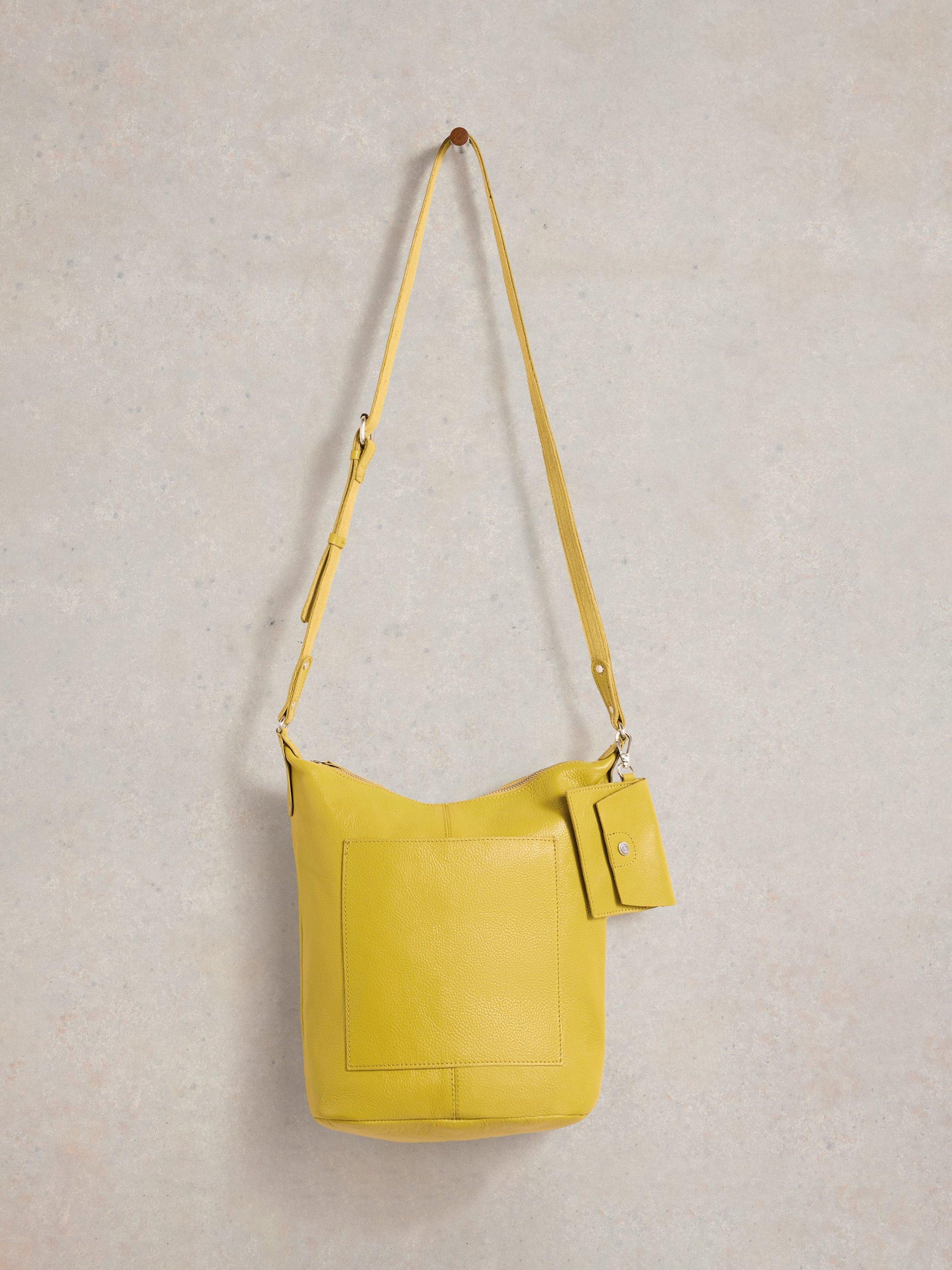 Product image 2 of 4, which shows White Stuff Fern Leather Crossbody Bag, Yellow