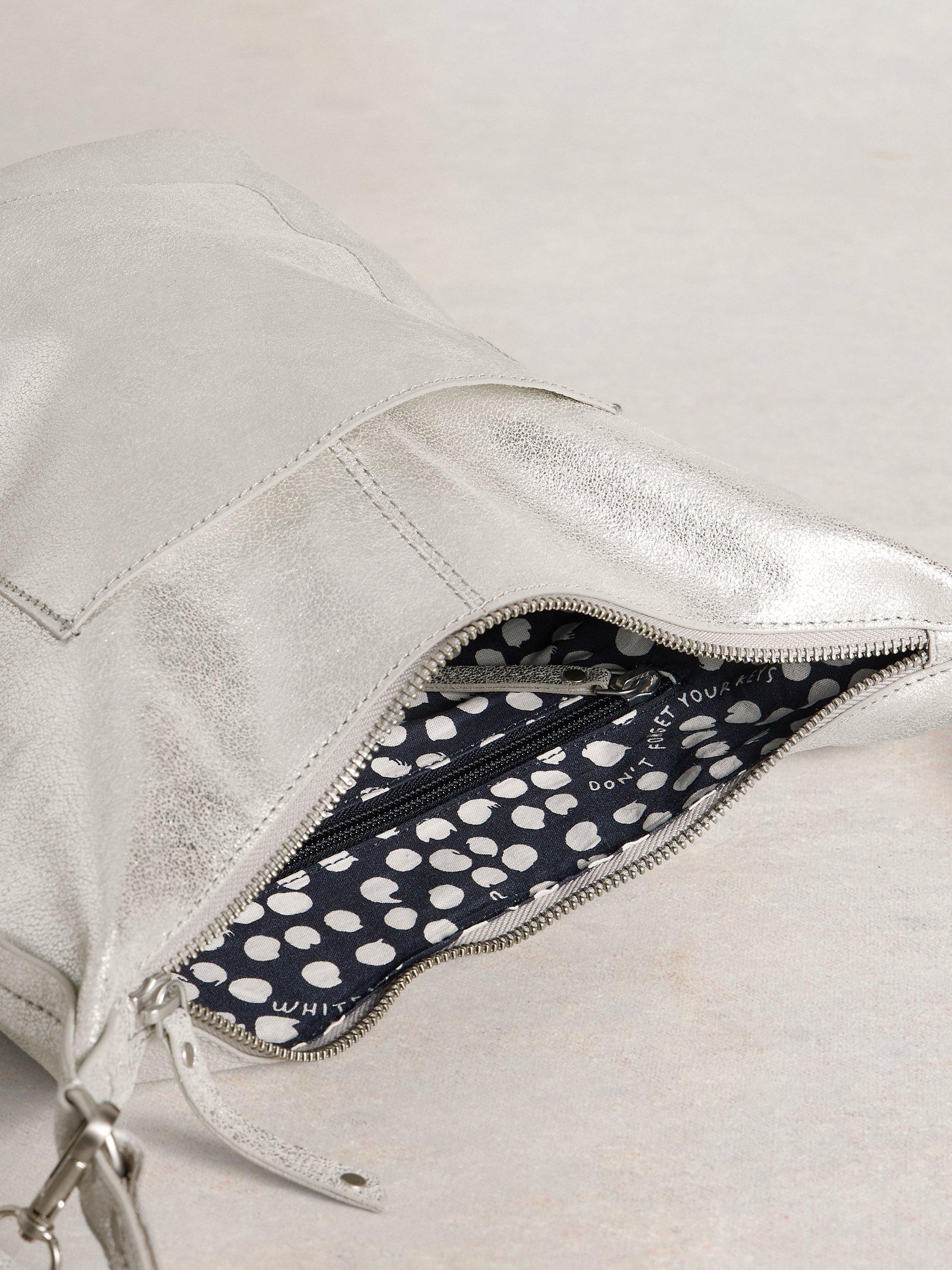 Product image 3 of 6, which shows White Stuff Fern Crossbody Bag, Silver