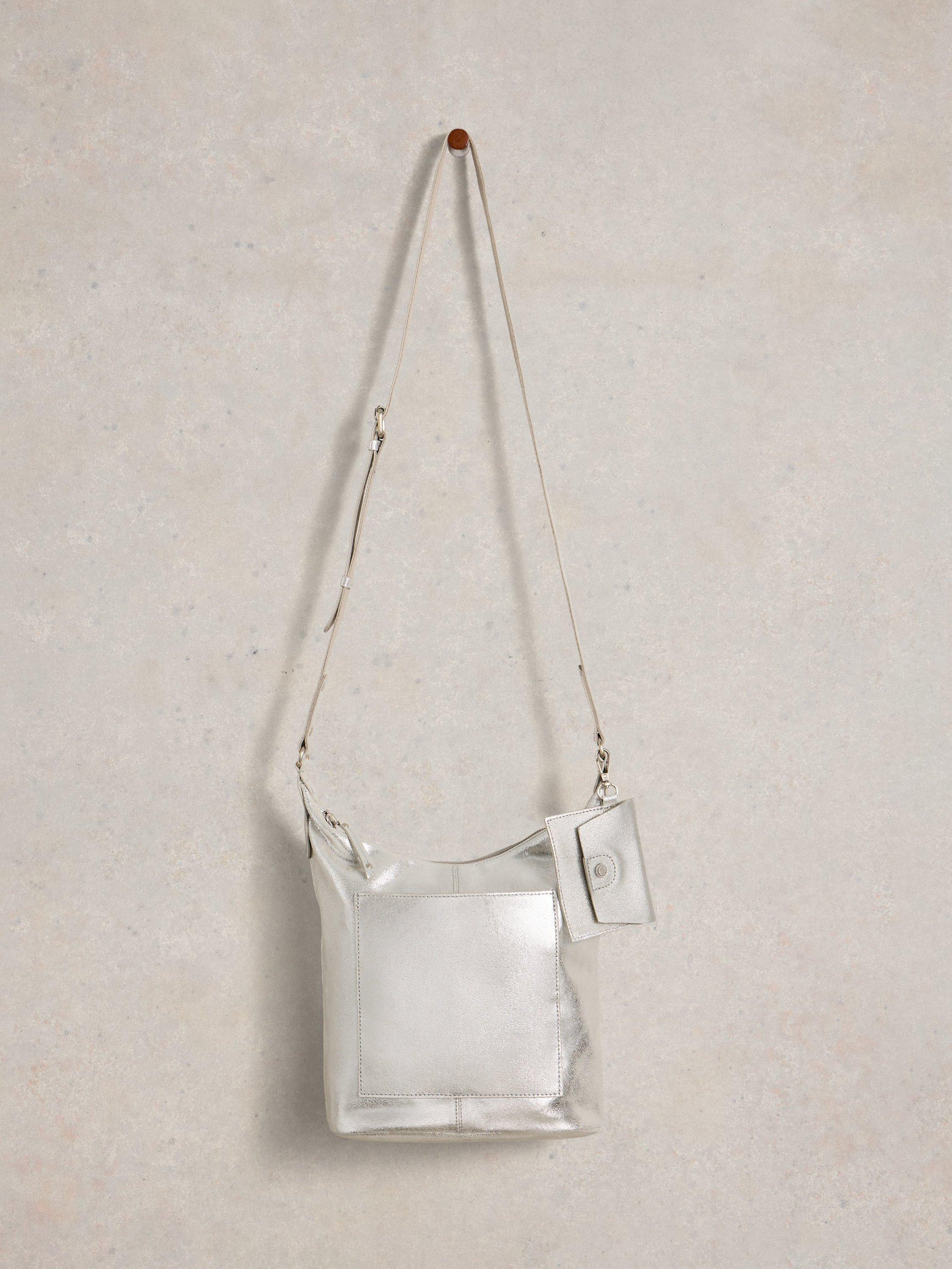 Product image 4 of 6, which shows White Stuff Fern Crossbody Bag, Silver