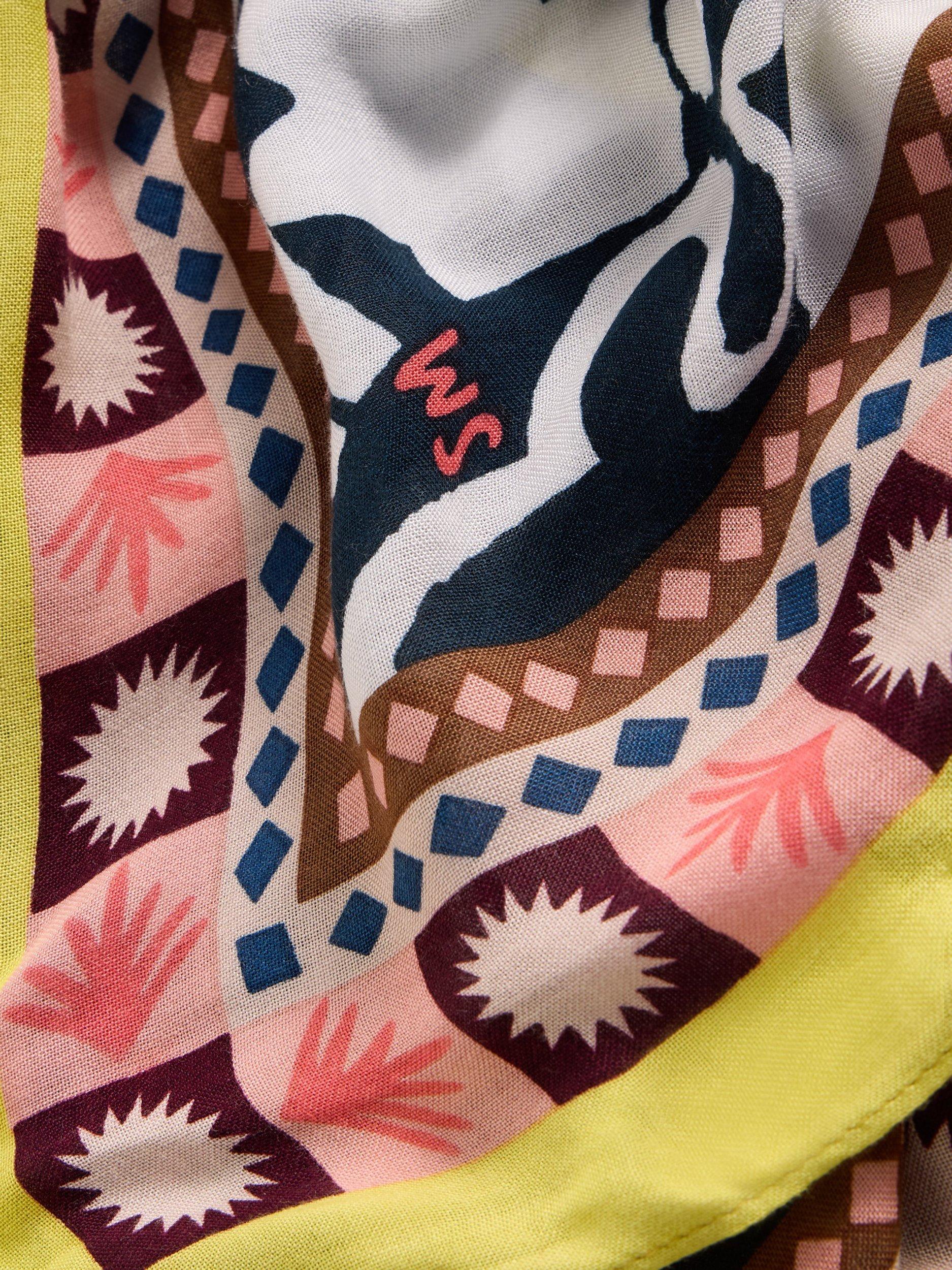 Product image 3 of 3, which shows White Stuff Calypso Scarf, Navy/Multi
