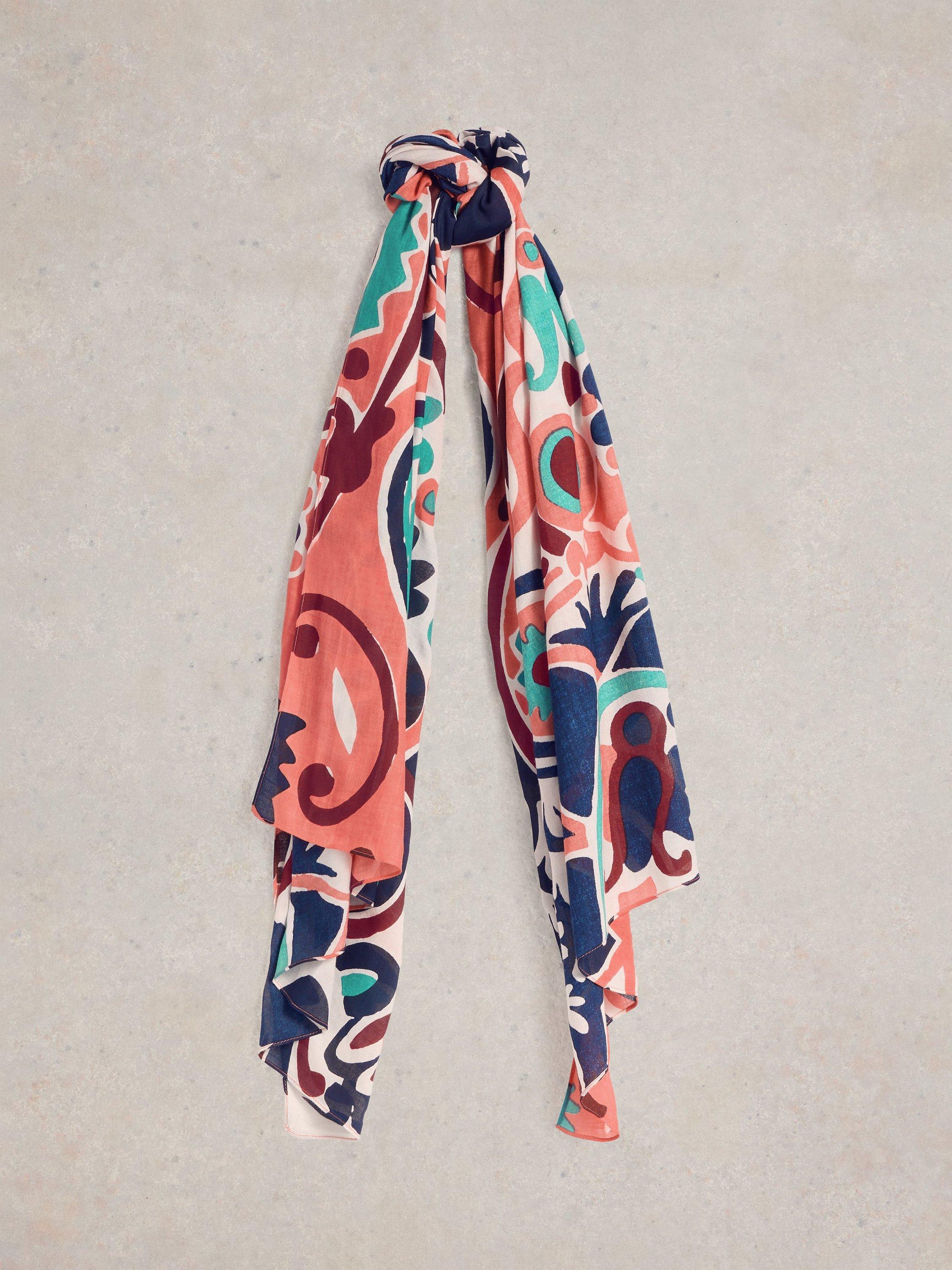 Product image 1 of 3, which shows White Stuff Calypso Scarf, Pink/Multi