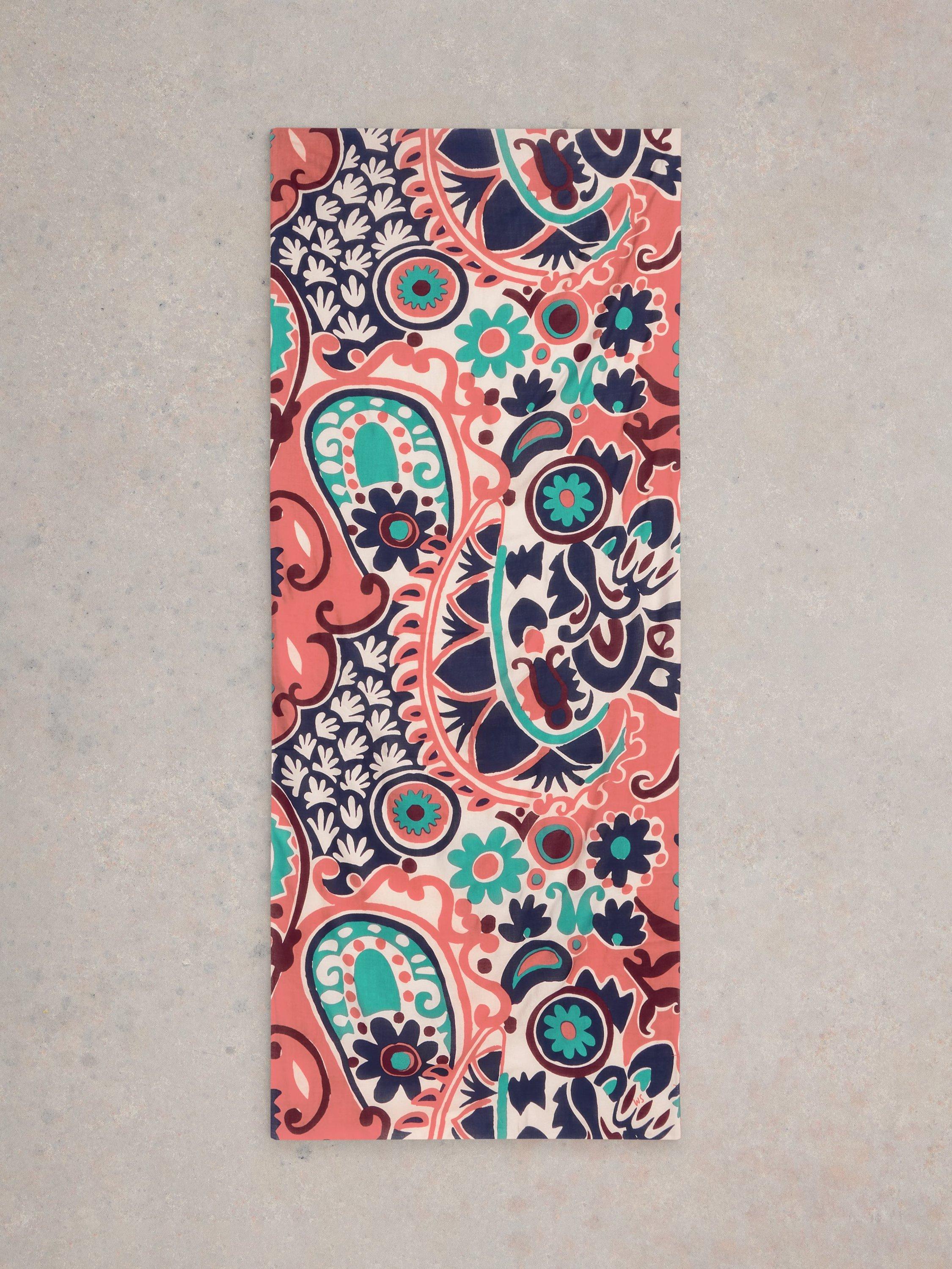 Product image 2 of 3, which shows White Stuff Calypso Scarf, Pink/Multi